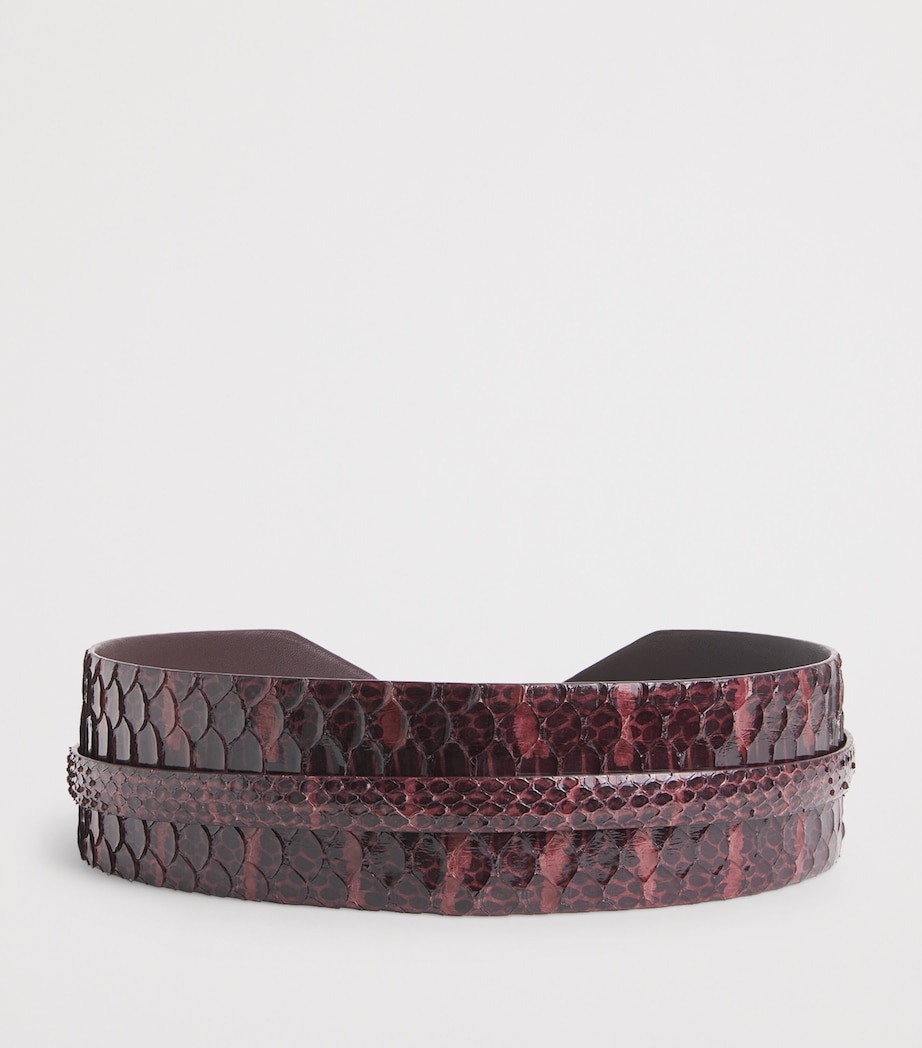 Alaïa Wide Leather Belt Bordeaux Image 3