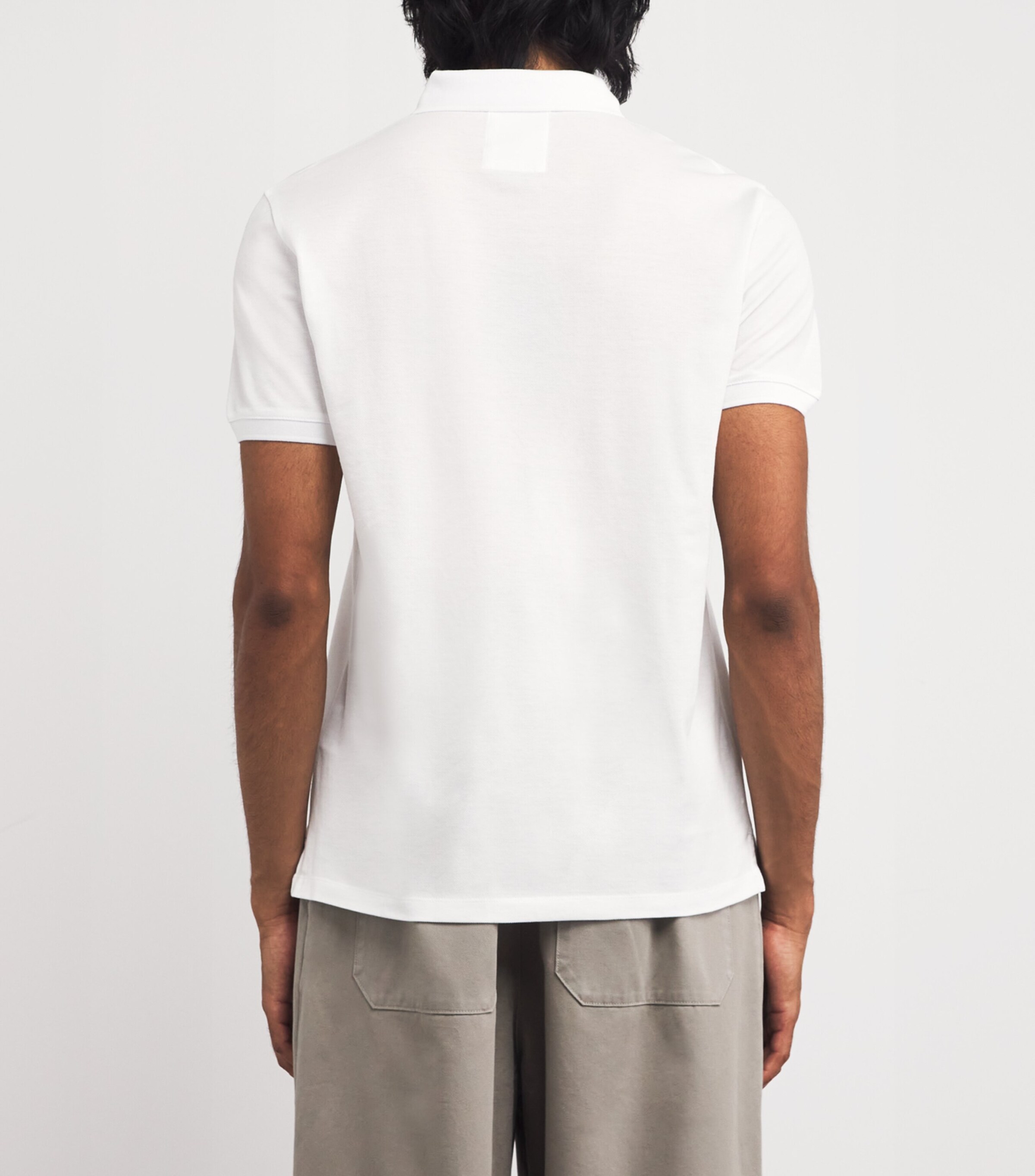 Cotton-Blend Contrast-Logo Polo Shirt 100 Image 4