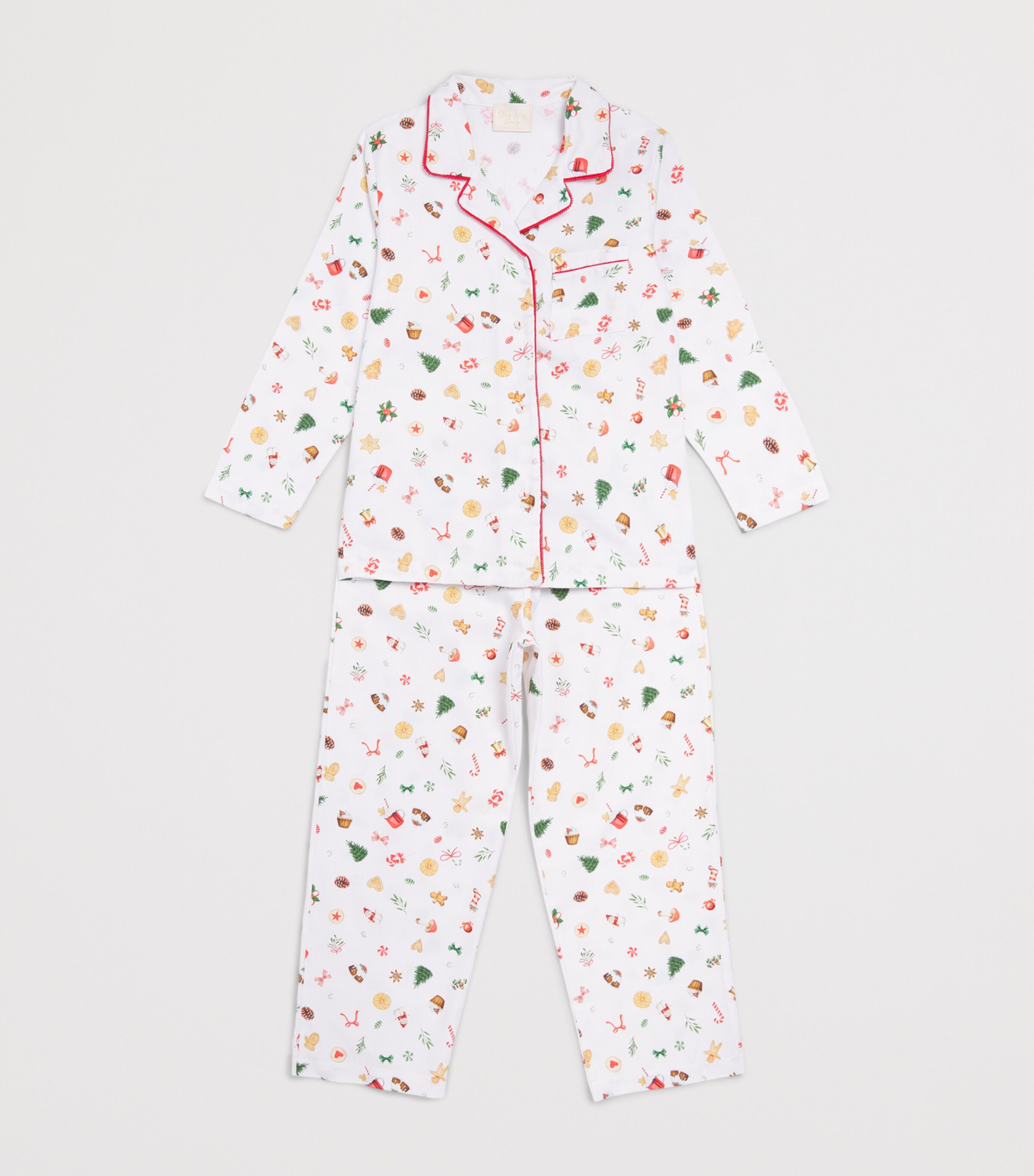 Story Loris Festive Print Pyjama Set (3-14 Years) Image 3