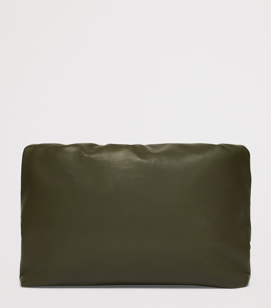 Weekend Max Mara Large Leather Pasticcino Shoulder Bag Dark Green Image 4