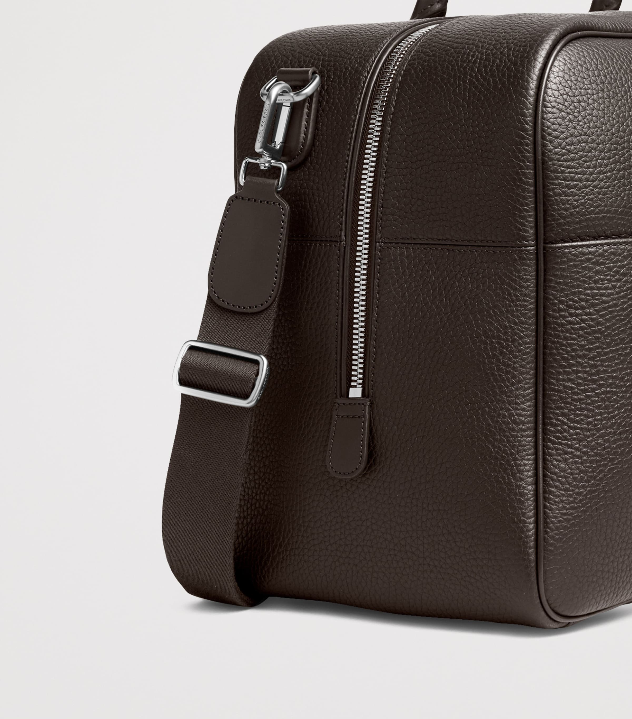 Carl Friedrik Leather Granville Duffle Bag Chocolate Image 5