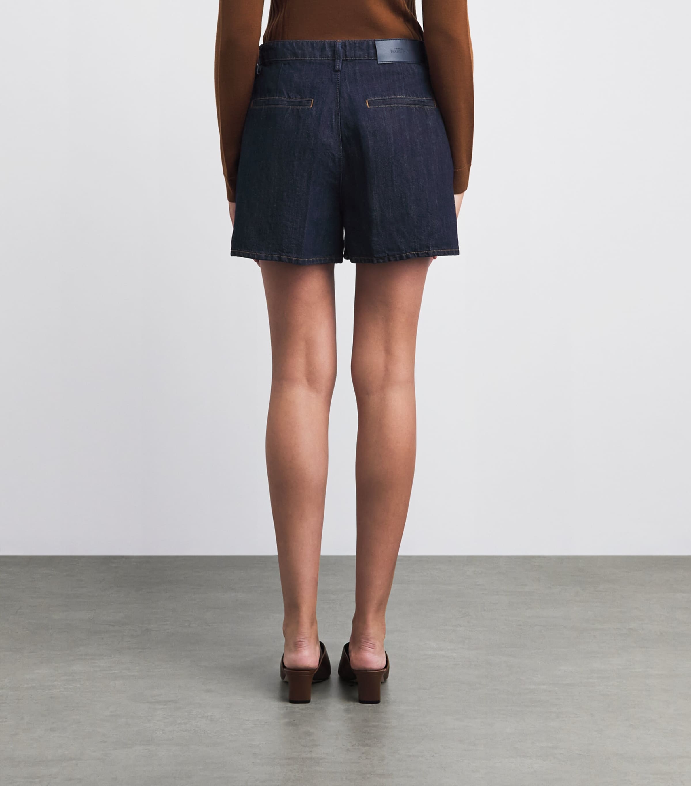 7 For All Mankind Womens Cotton-Linen Mid-Rise Shorts Blossom Image 5