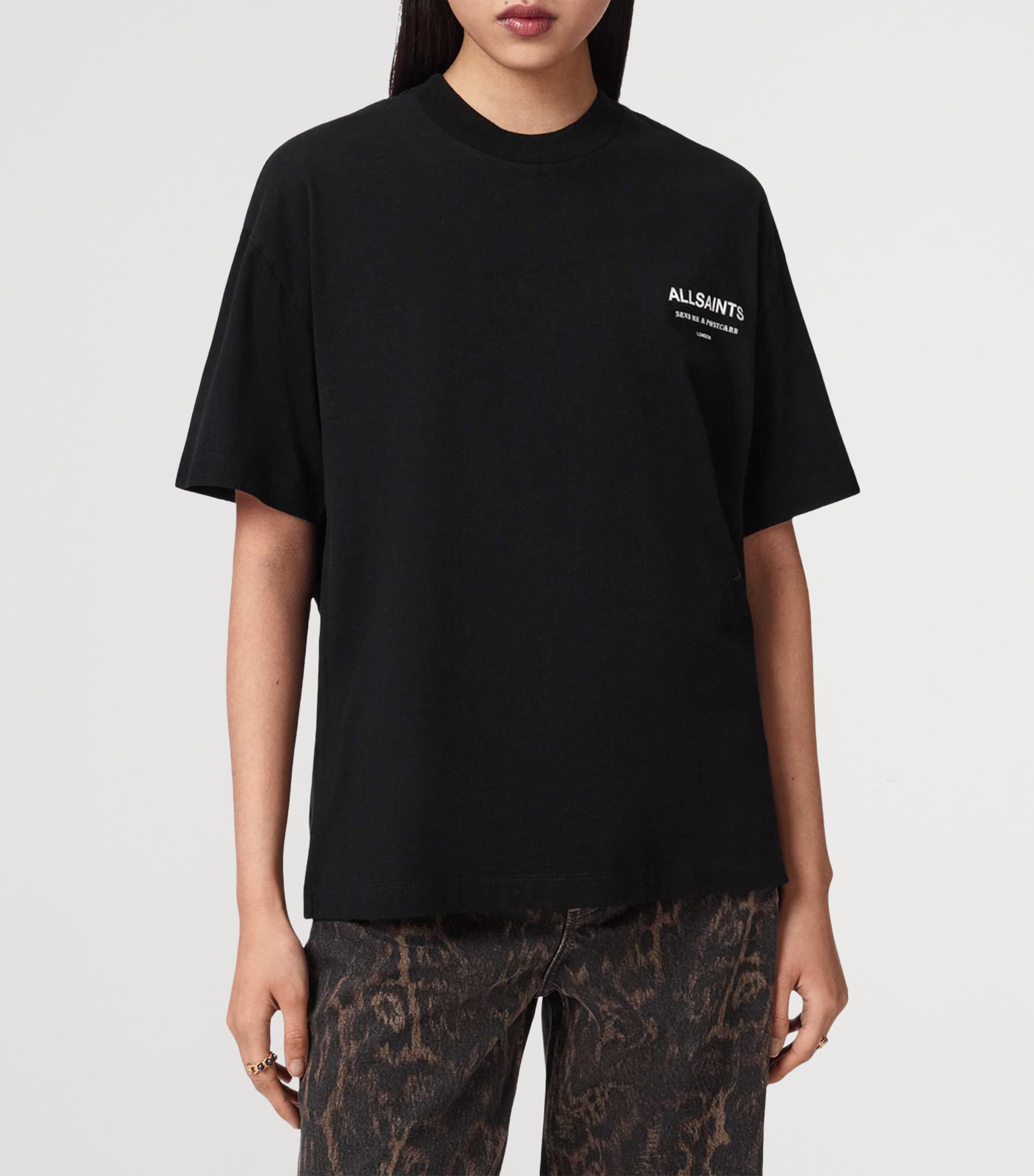 AllSaints Womens Organic Cotton Dreamer Etta T-Shirt Black Image 6