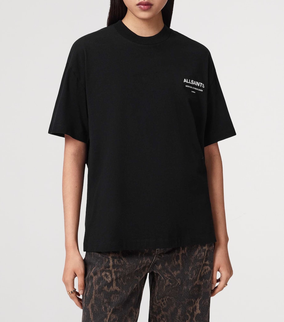 AllSaints Womens Organic Cotton Dreamer Etta T-Shirt Black Image 6