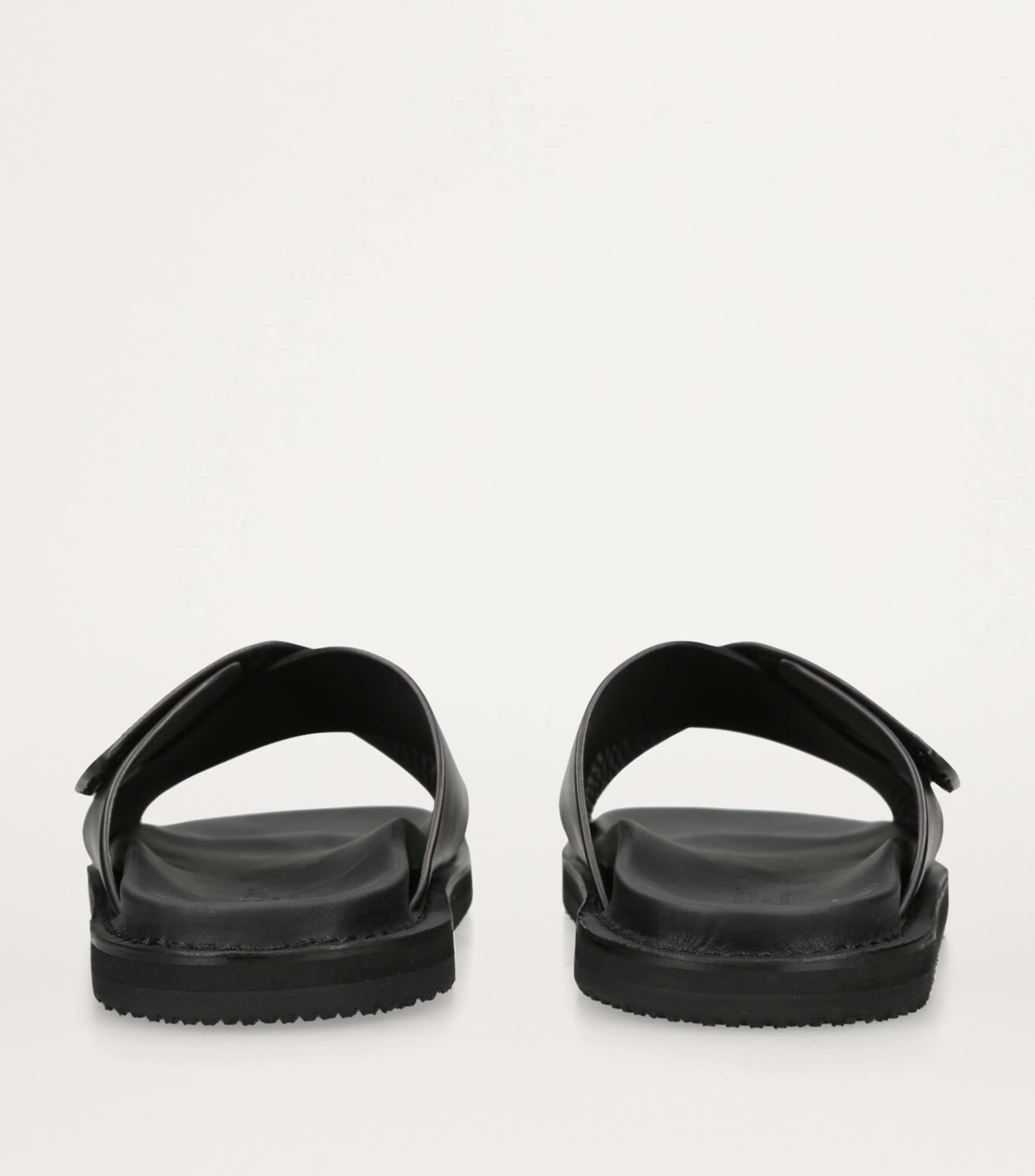 Leather Promenade Cross Sandals BLACK Image 5