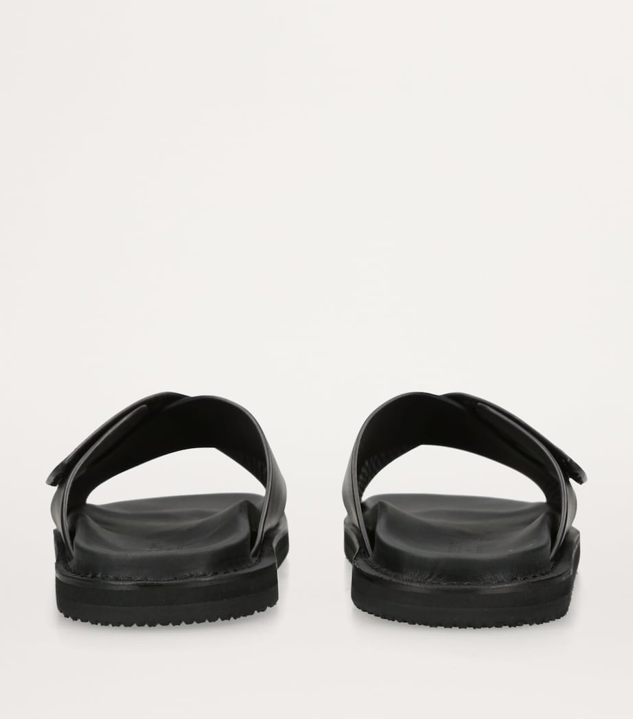 Leather Promenade Cross Sandals BLACK Image 5