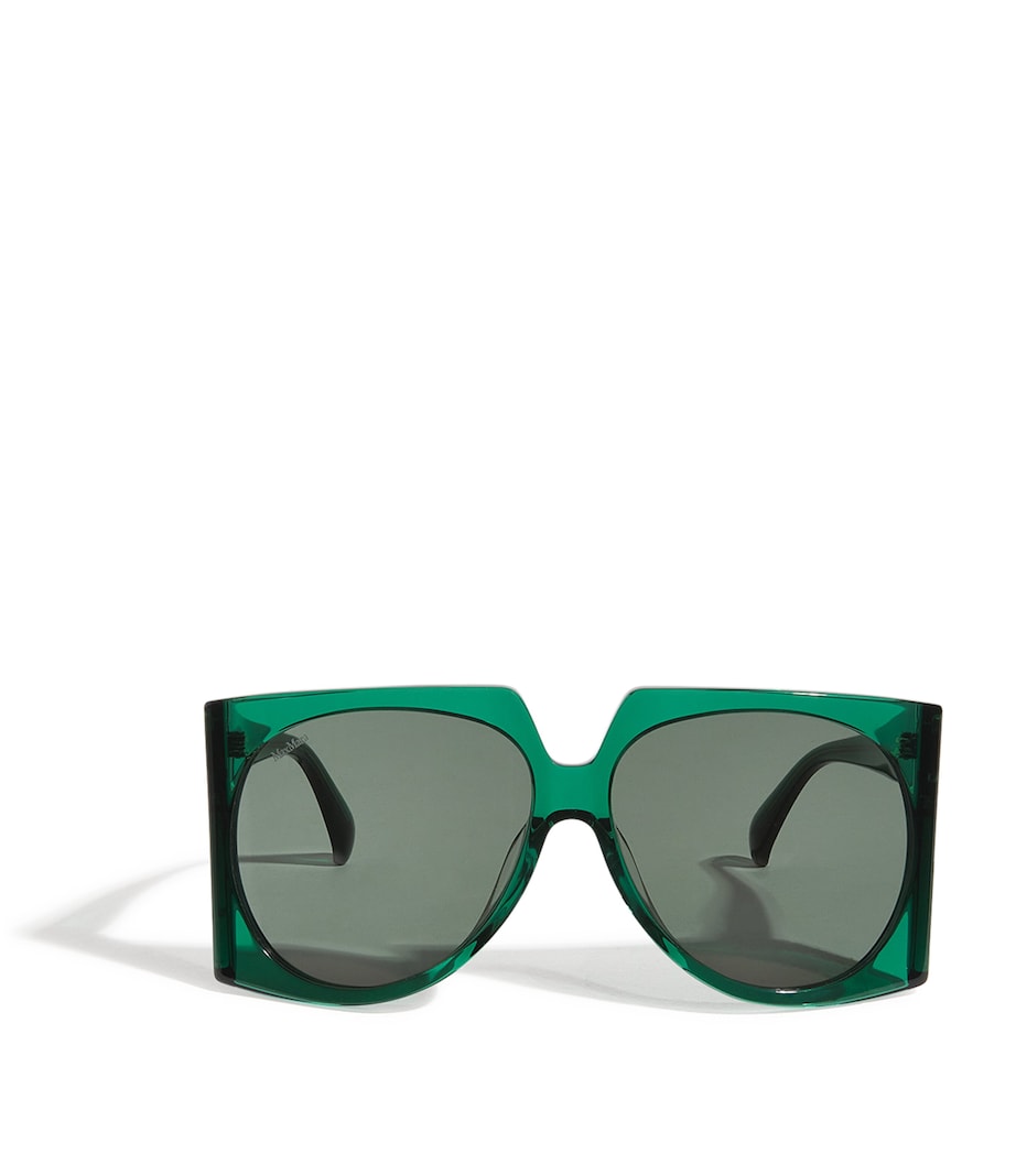 Acetate Oversized Anne Sunglasses DARK GREEN Image 1