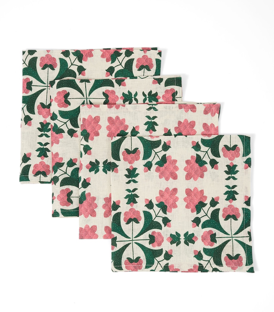 Set of 4 Linen Garda Napkins (50cm x 50cm) MULTI Image 2