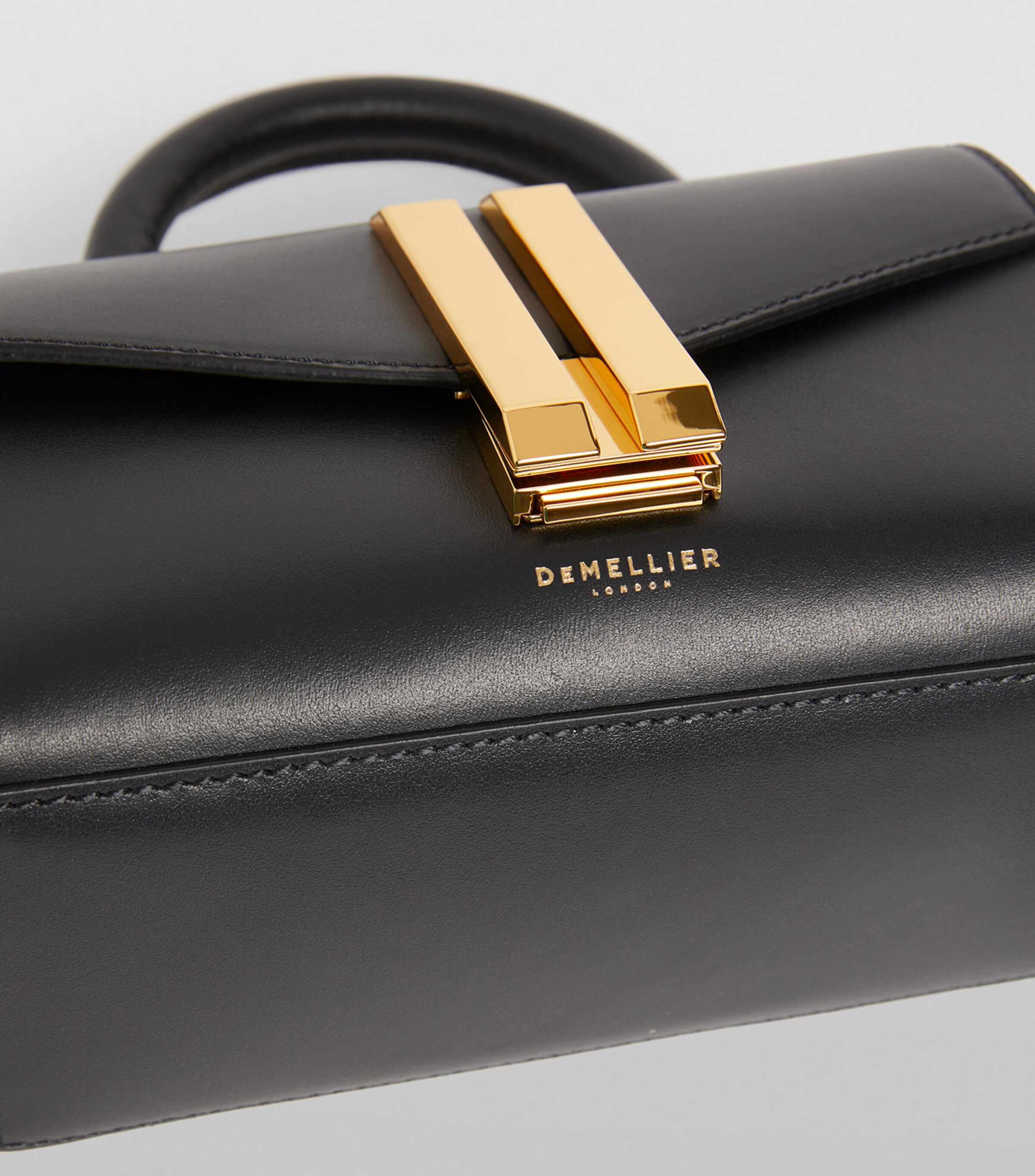 Demellier Black Nano Leather Montreal Top-Handle Bag | Harrods US