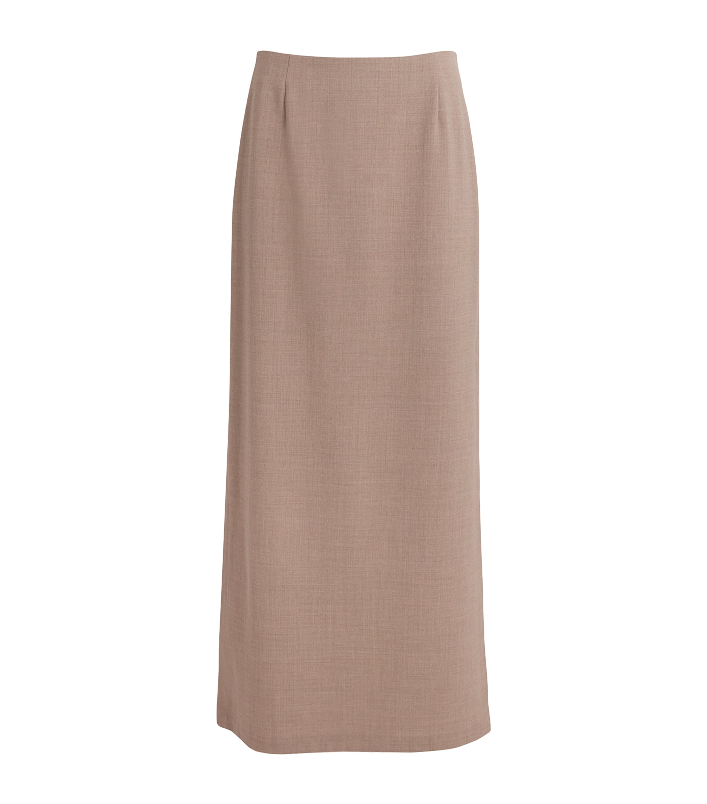 Wool Column Maxi Skirt 0005962 HICKRY MLNGE Image 1
