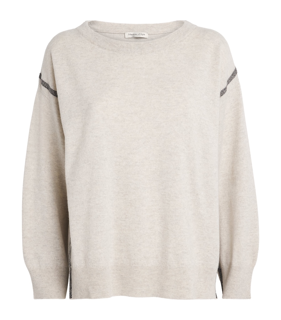 Johnstons Of Elgin Womens Cashmere Tilda Sweater Lunan Sand Image 1