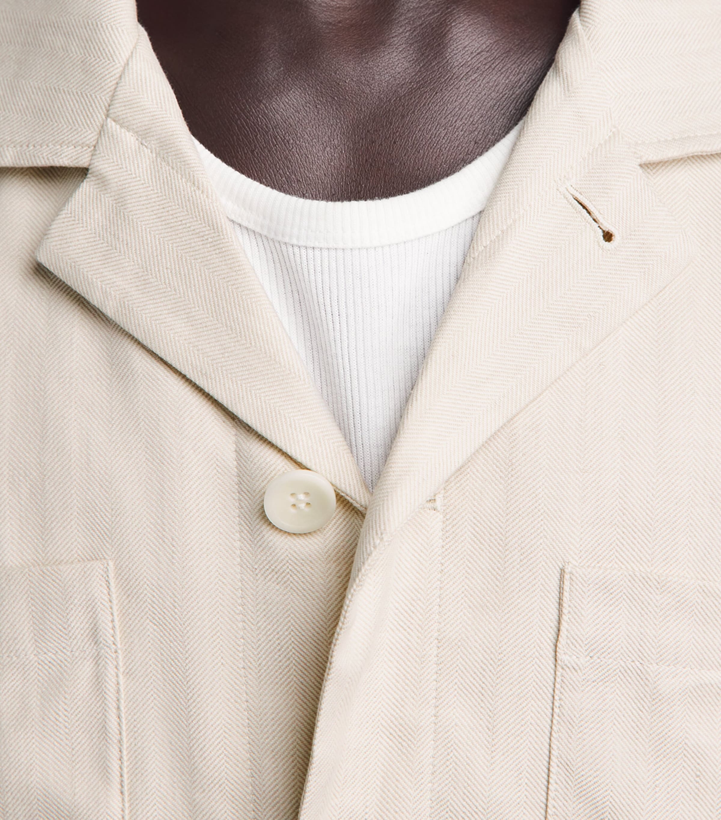 PAIGE Mens Herringbone Latigo Shirt Fossil Hrrngbn Image 3