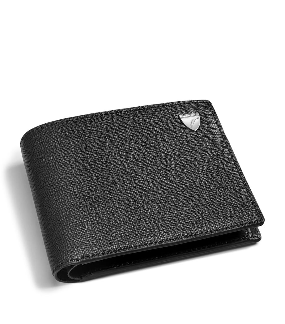 Leather Bifold Coin Wallet BLACK Image 4