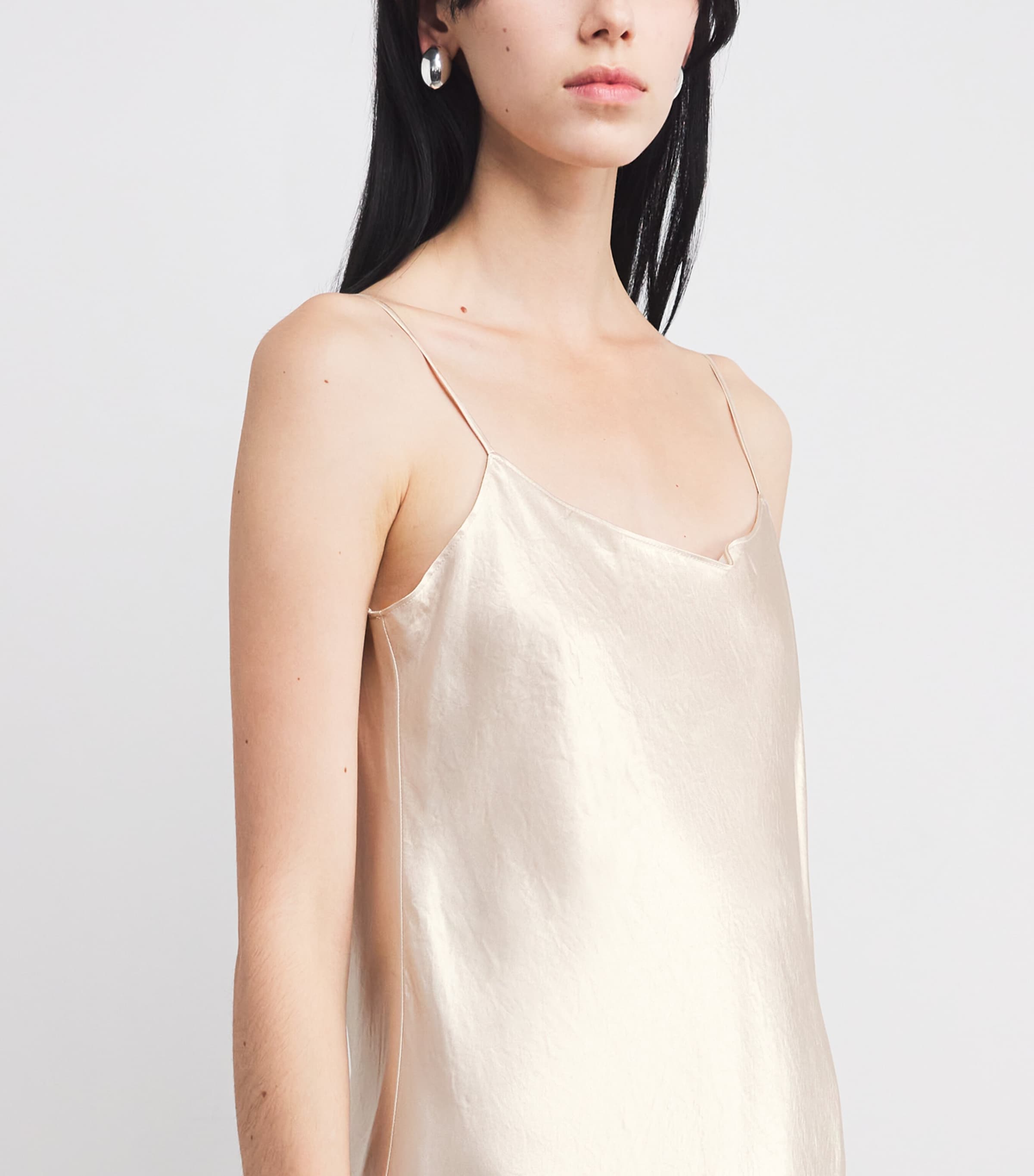 Sleeveless Slip Midi Dress 281CMG CHAMPAGNE Image 6