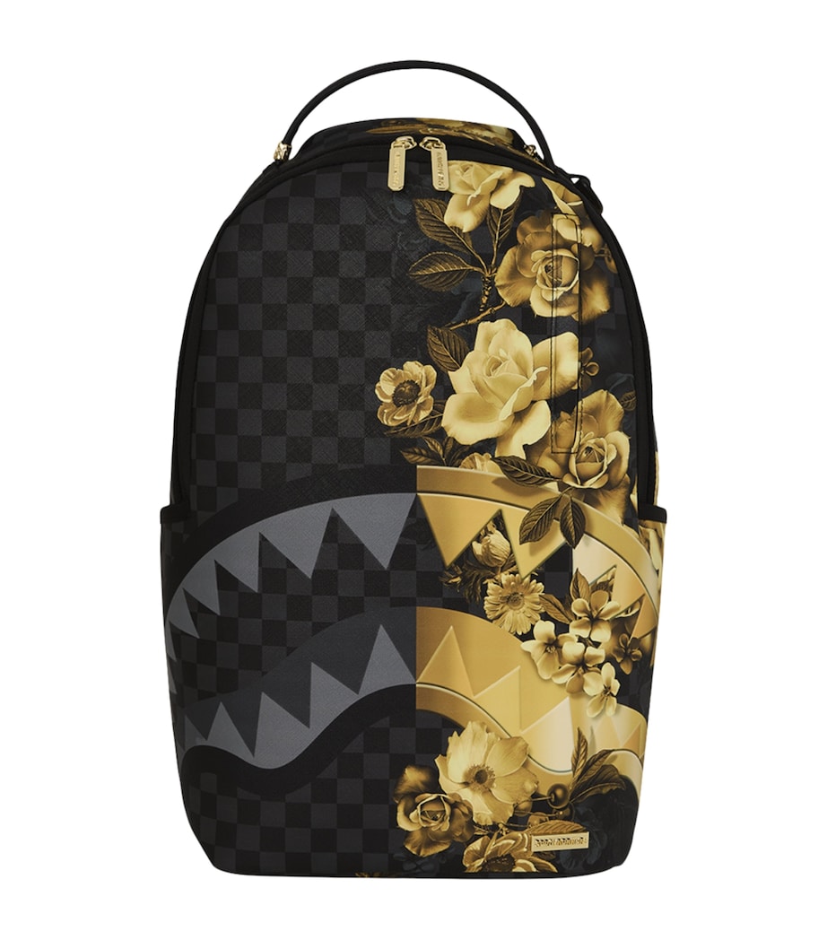 Sprayground Floral Remix Backpack Gold Floral Remix Image 1