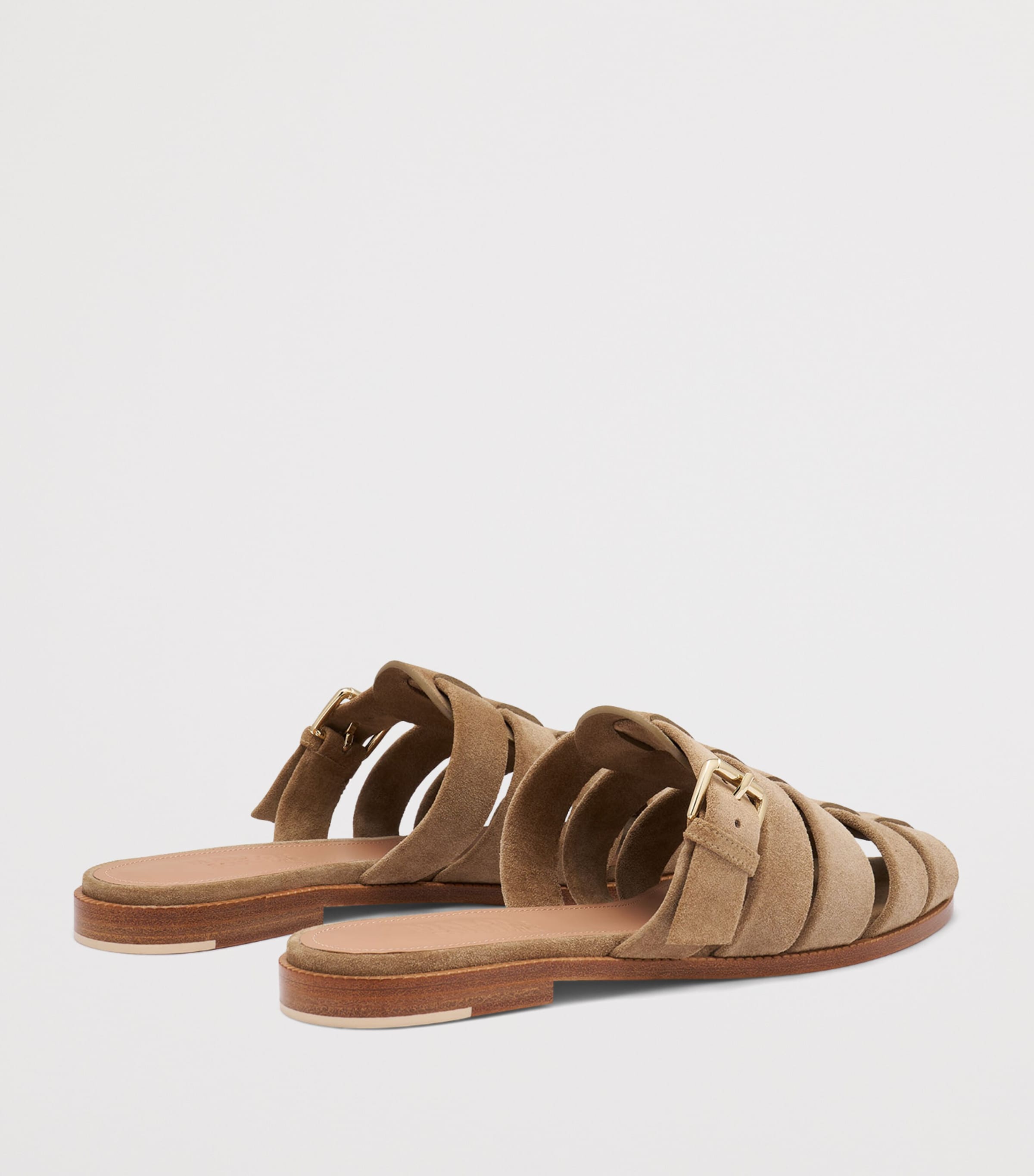Malone Souliers Suede Theresa Mules Taupe Image 4