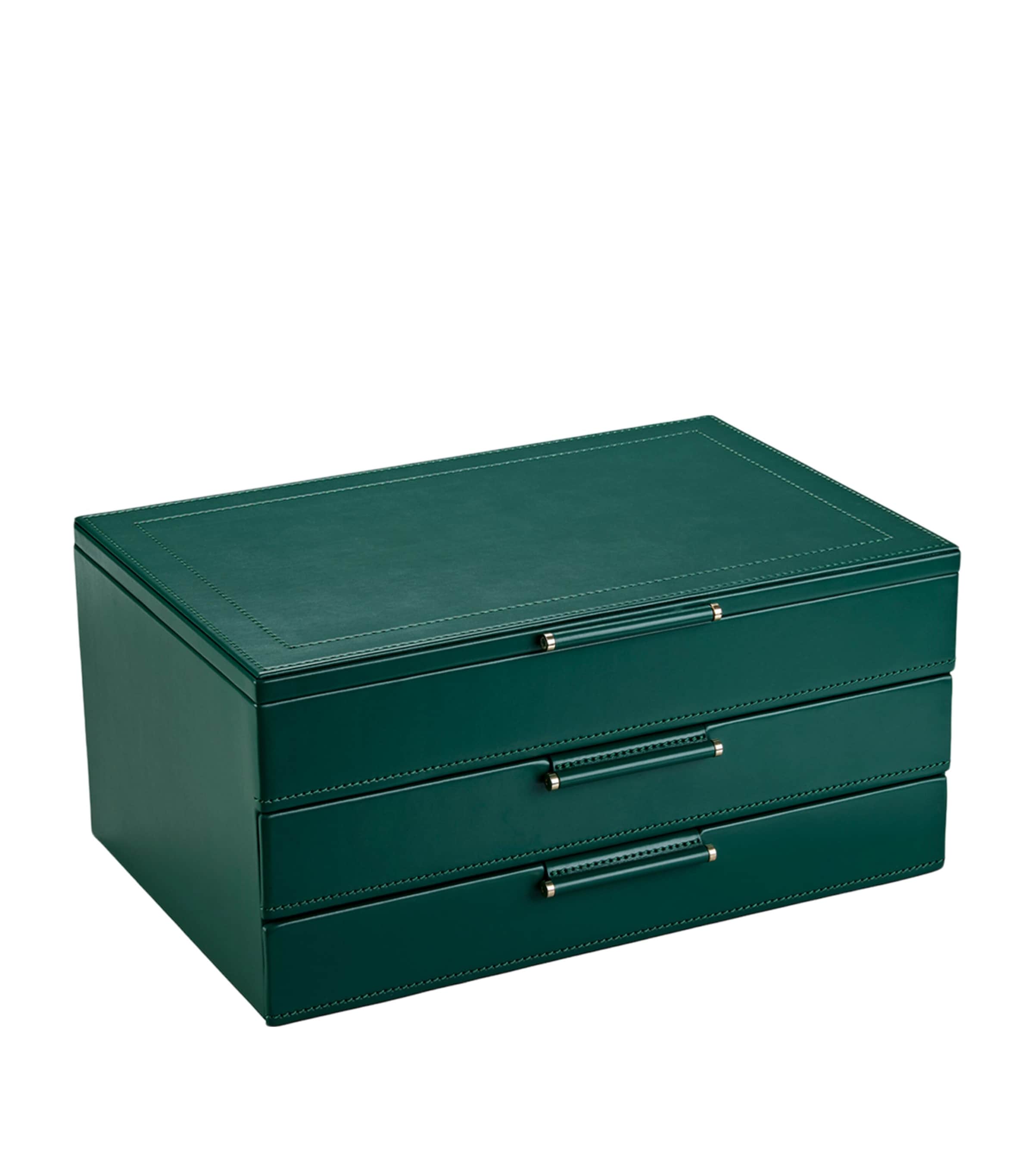 WOLF x Fiona Howard Sophia Multi-Drawer Jewellery Box Frst Grn Frut Boticl Image 2