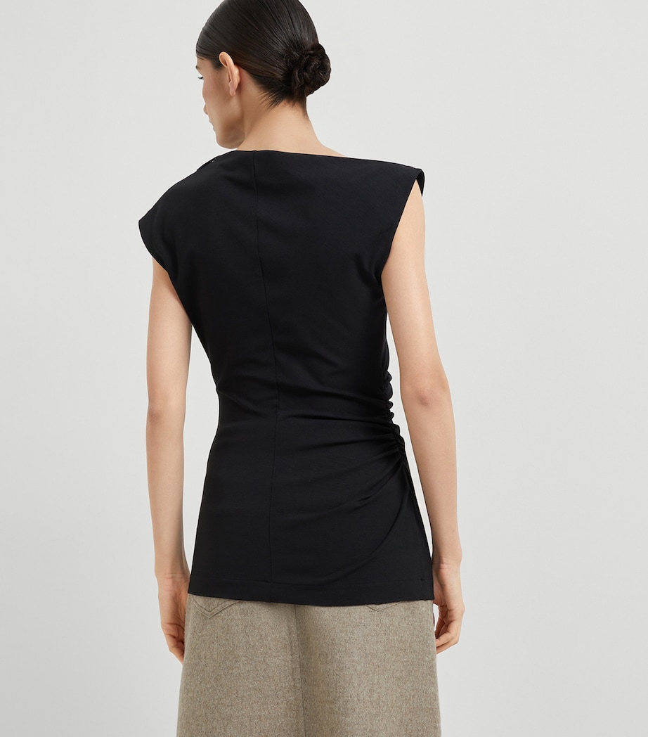 Techo Wool Ruched-Detail Blouse C101 Image 3