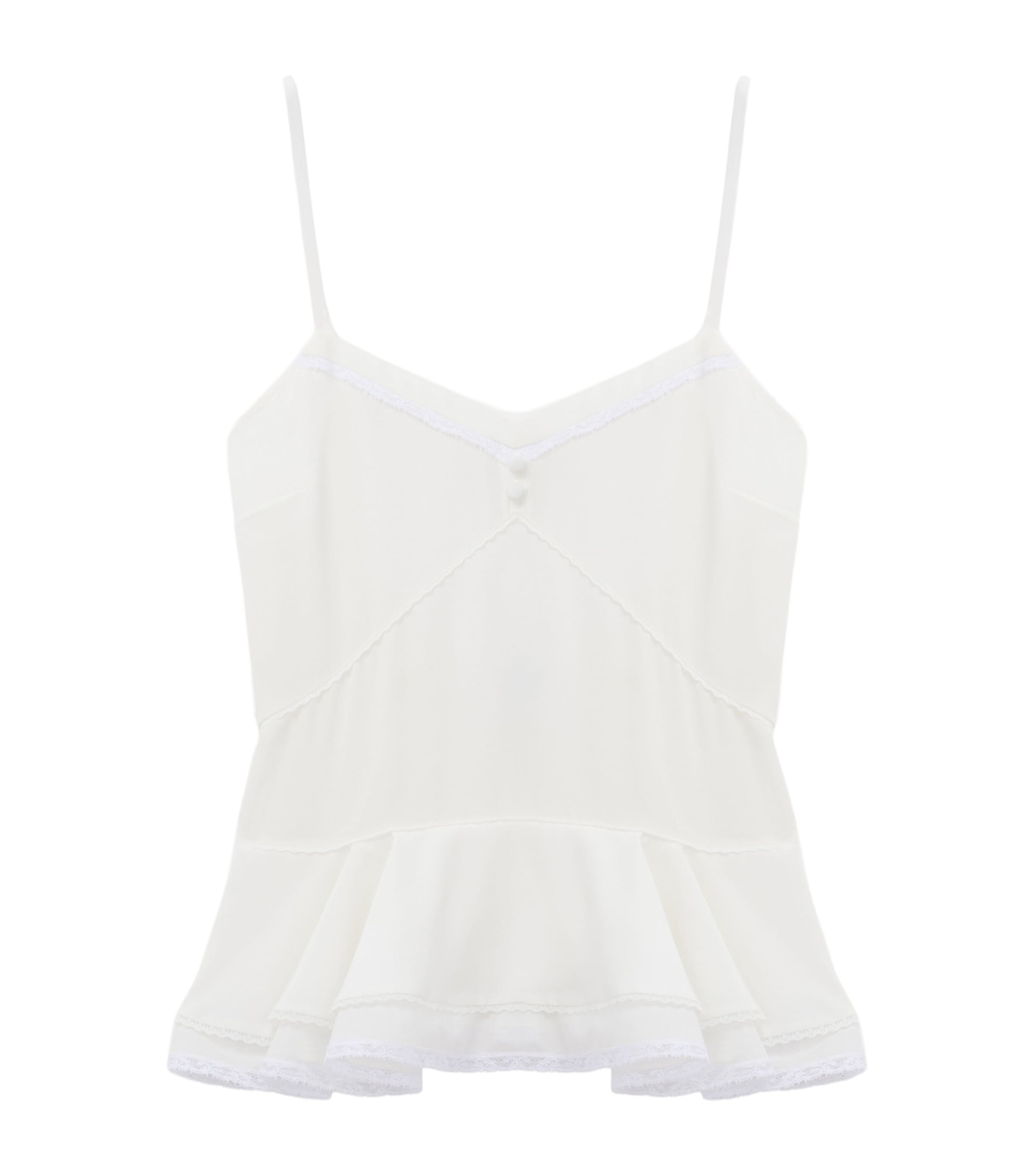 McQueen Womens Silk Peplum Cami Top Image 1