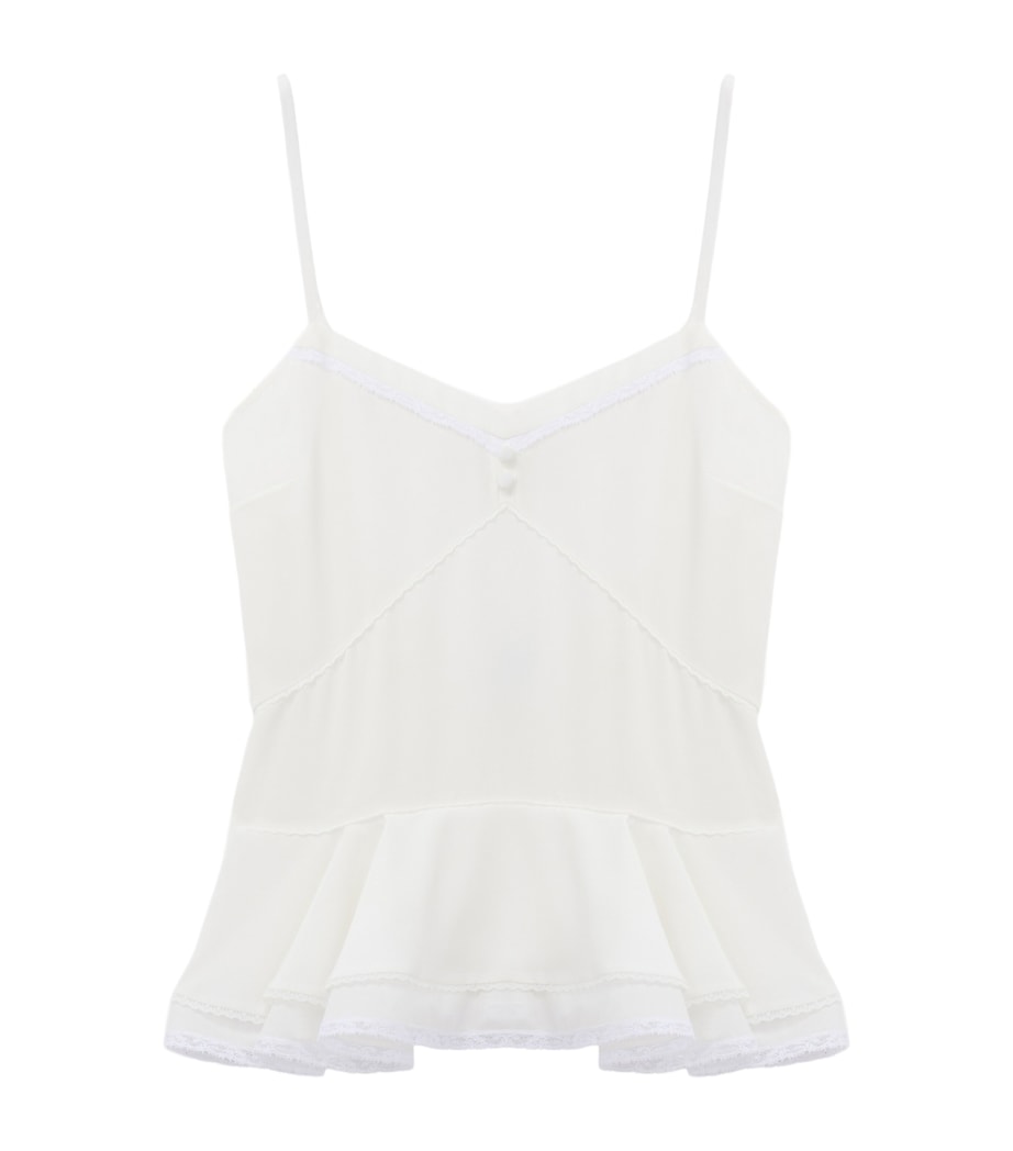 McQueen Womens Silk Peplum Cami Top Image 1