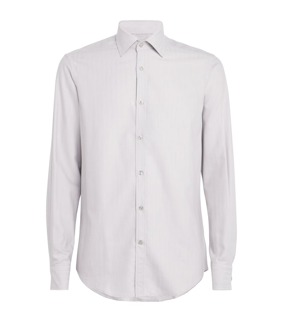 Silk-Cotton-Cashmere Shirt D38 GREY TWILLE Image 1