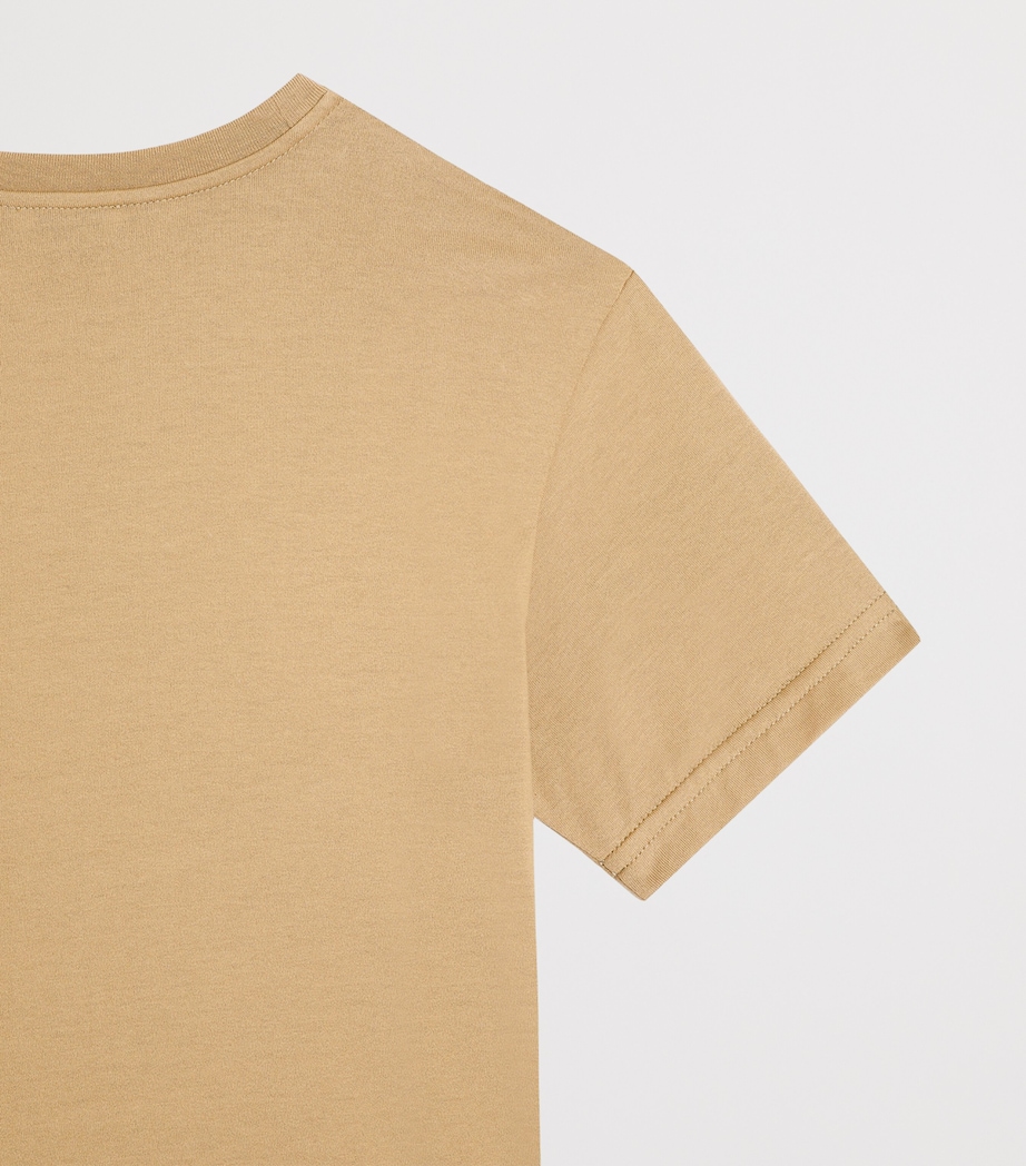 Dolce&Gabbana Kids Cotton Logo T-Shirt (8-12+ Years) Dark Sand Image 3