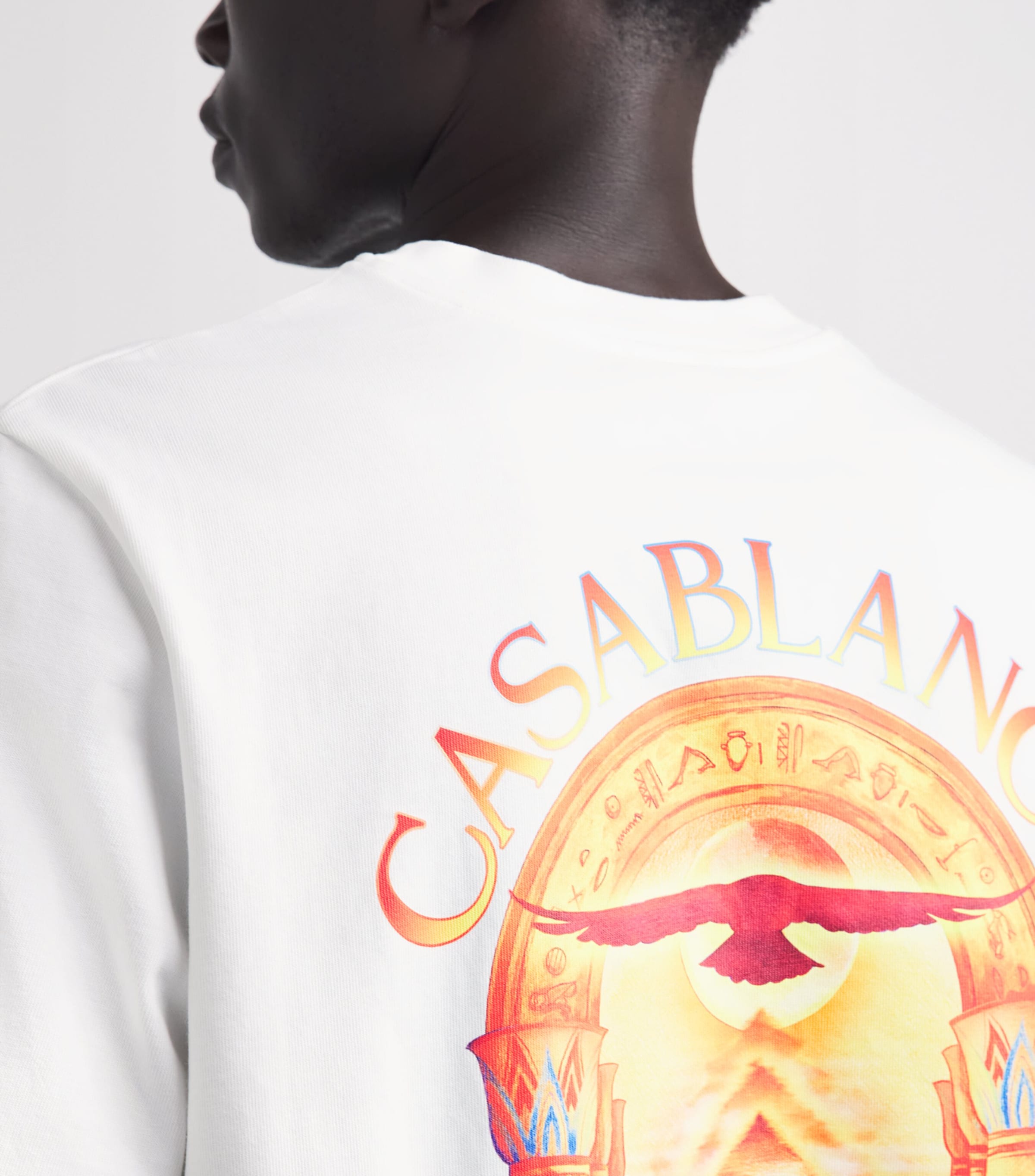 Casablanca Mens Organic Cotton Hermons Mirage Arch T-Shirt Brt Wt/hrmn Mrg Arch Image 3