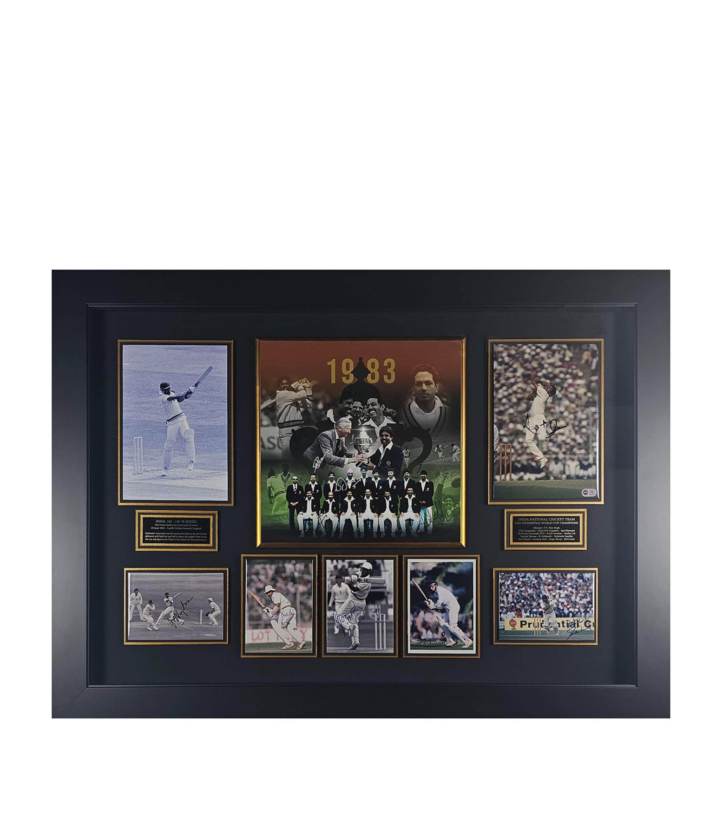 Leipzig Galleries India 1983 Cricket World Cup Champions Squad Signed Display Image 1