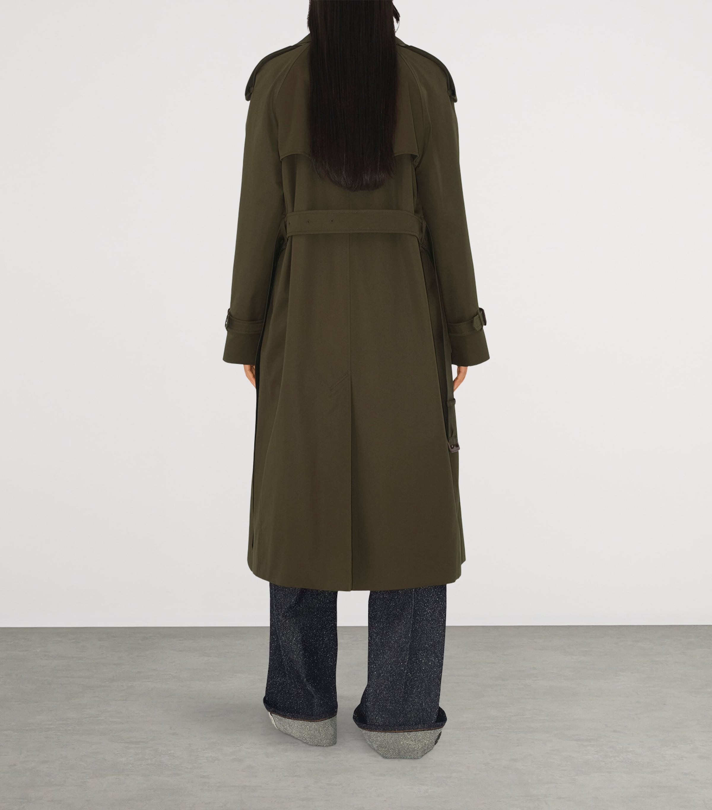 Long Castleford Trench Coat JUNIPER Image 4