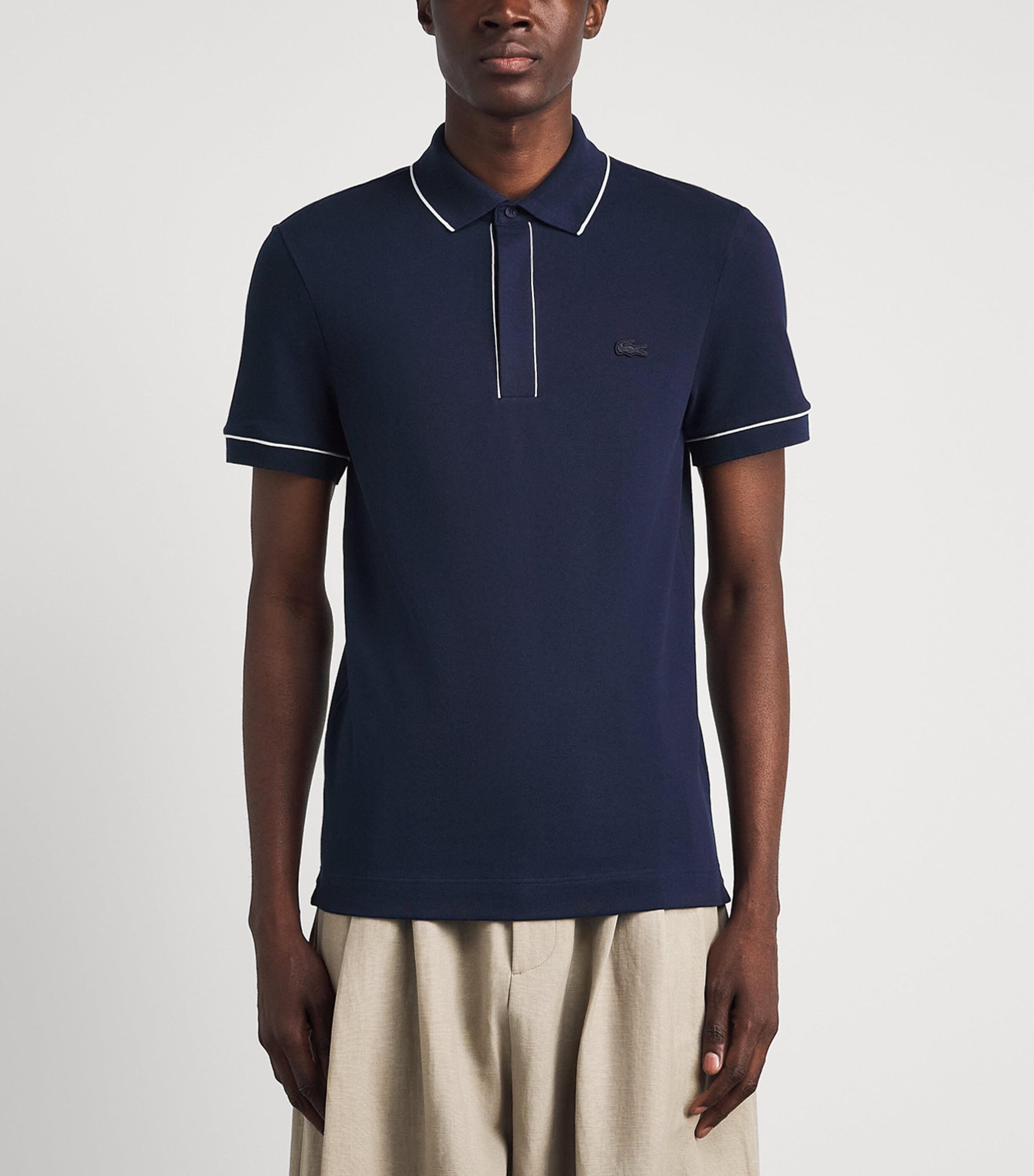Lacoste Mens Cotton Original Polo Shirt Navy Blue Image 4