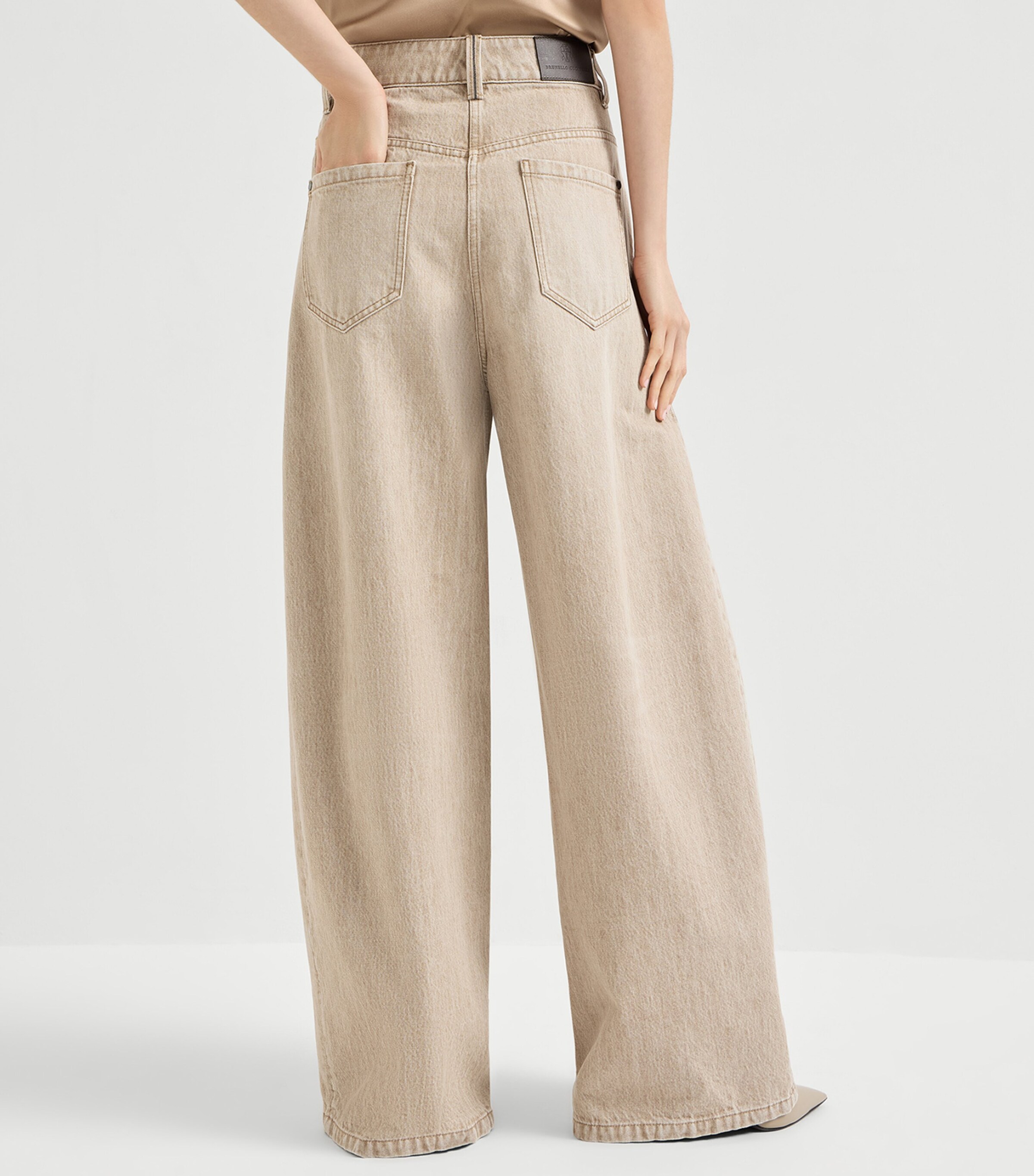 Brunello Cucinelli Womens Wide-Leg Jeans Image 5