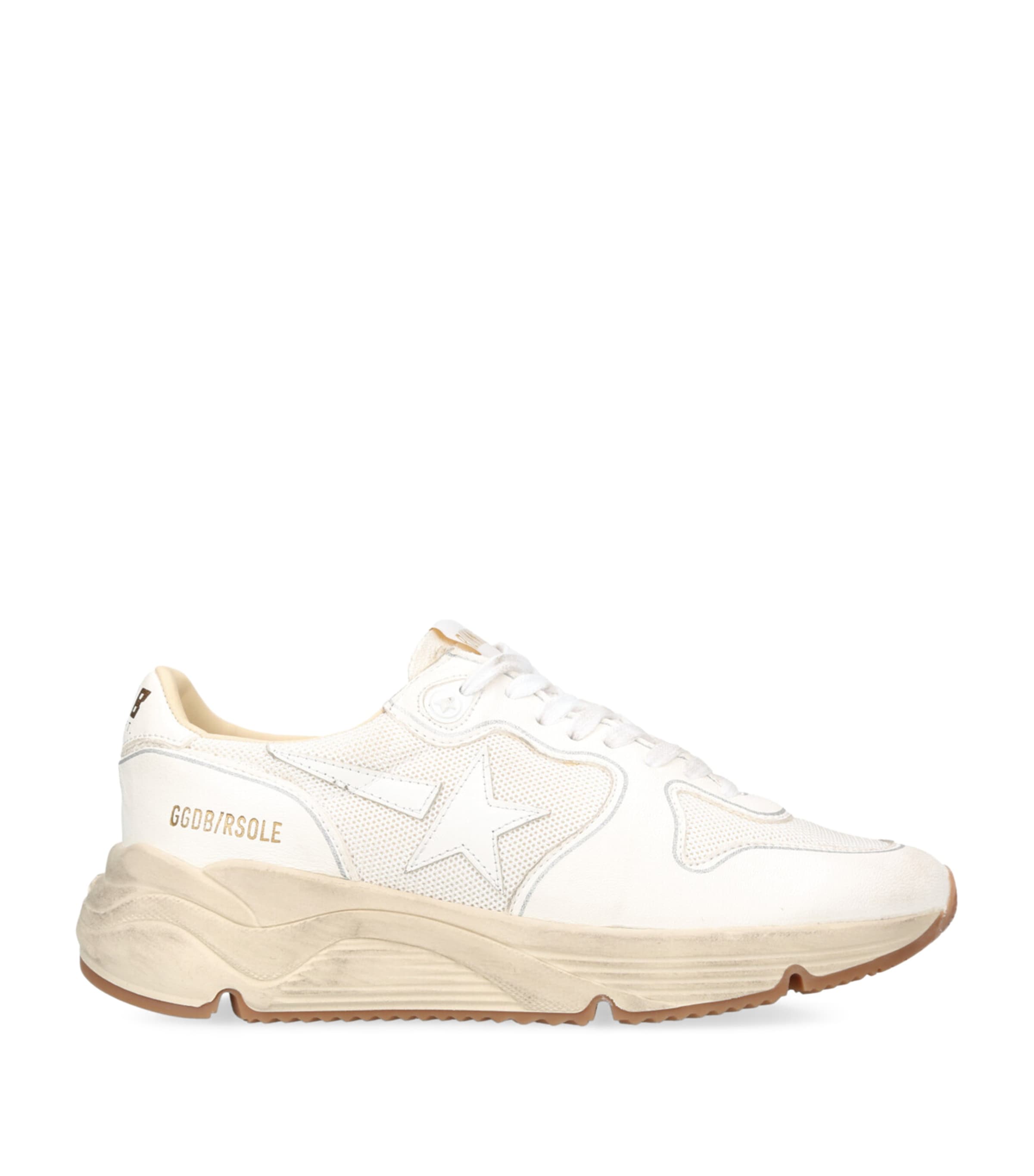 Golden Goose Leather Running Sole Sneakers In White