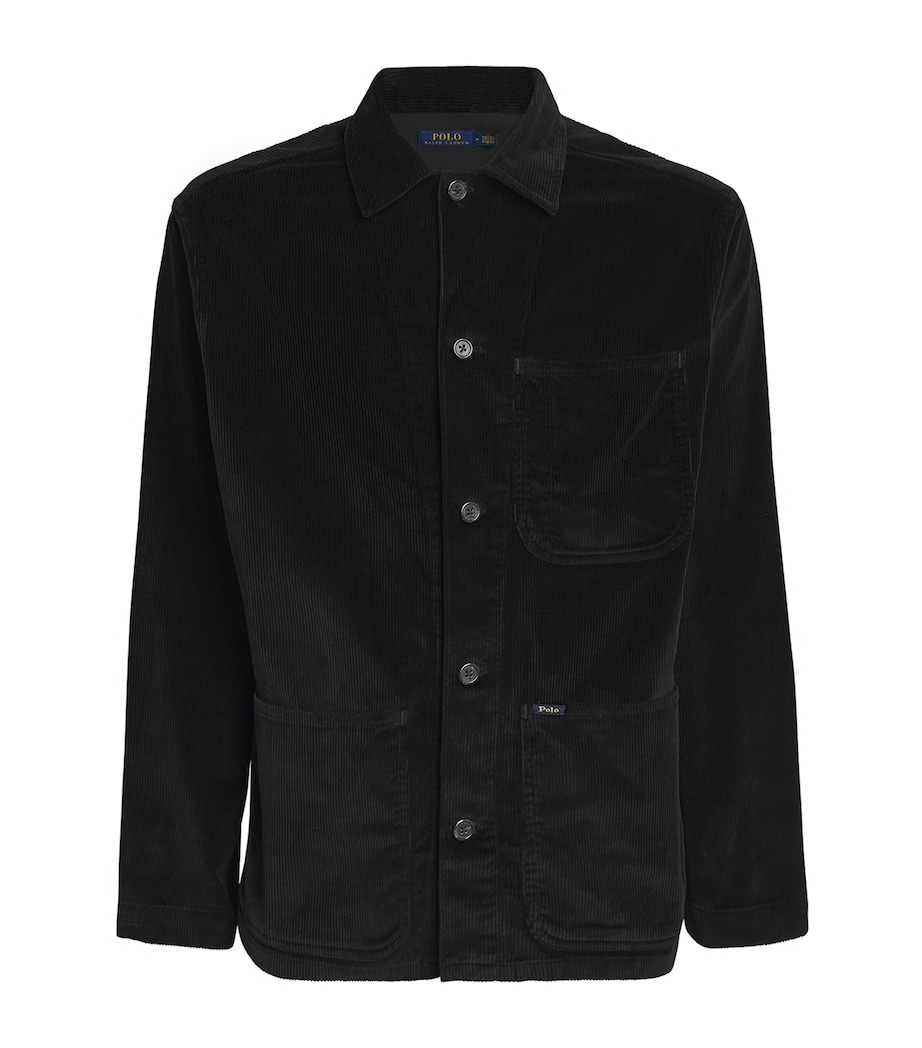 Corduroy Utility Overshirt BLACK Image 1
