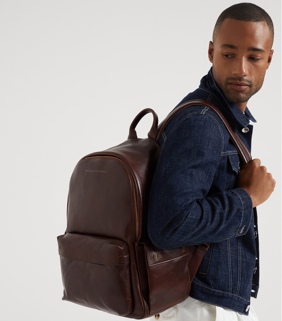 Calfskin Travel Backpack C8457 Image 2