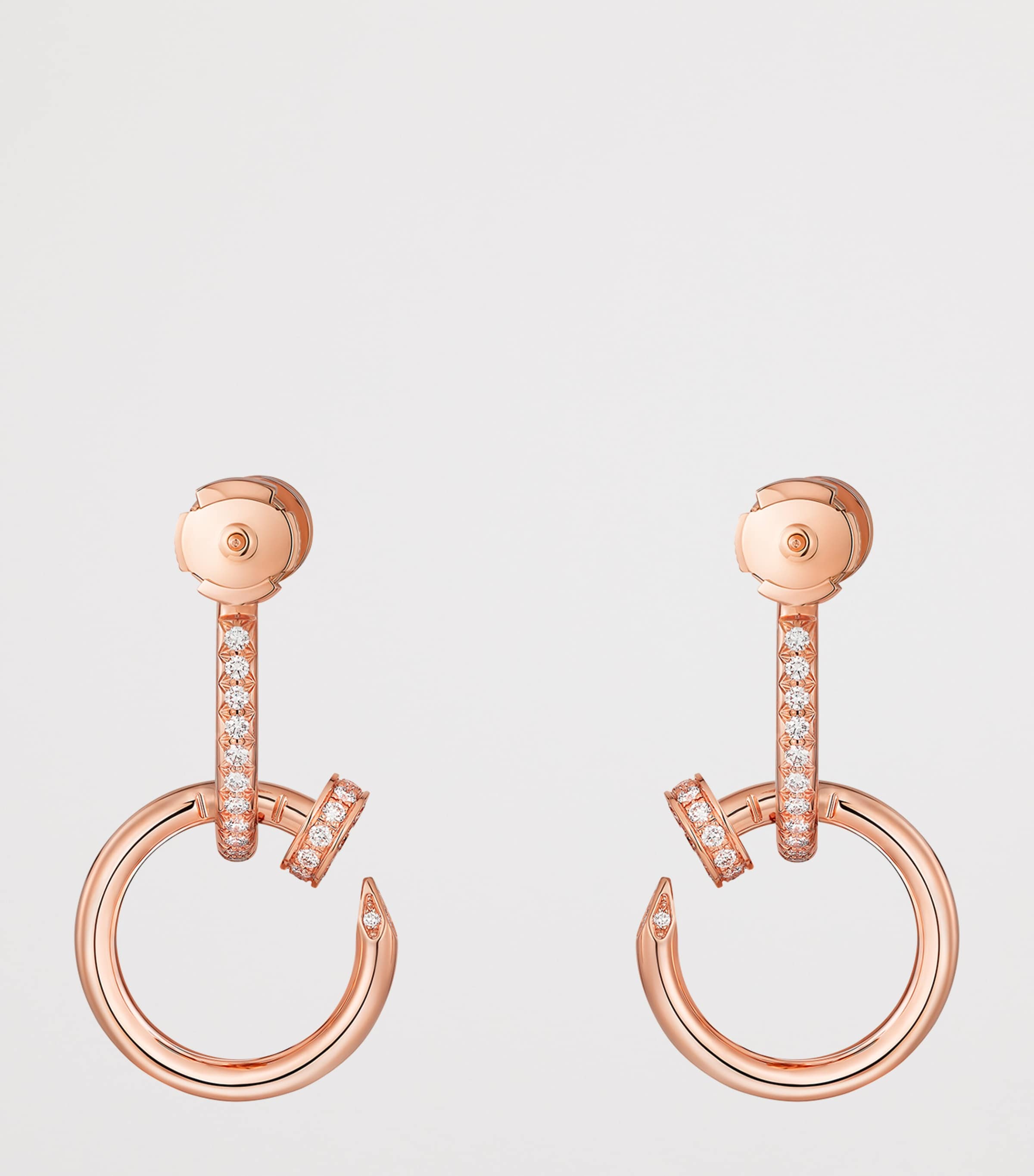 Rose Gold and Diamond Juste un Clou Earrings ROSE GOLD Image 3