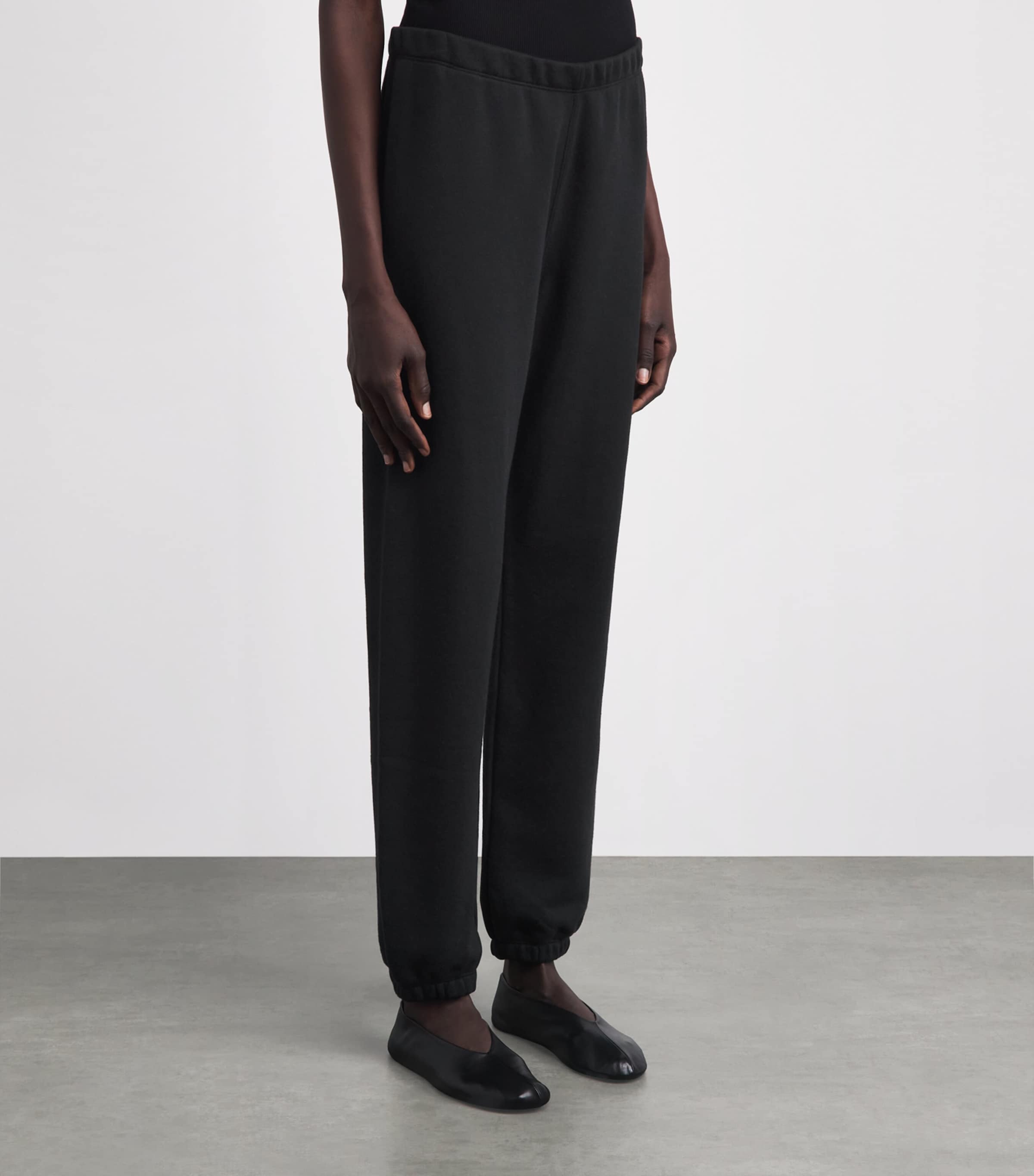 ÉTERNE Womens French Terry Sweatpants Black Image 4