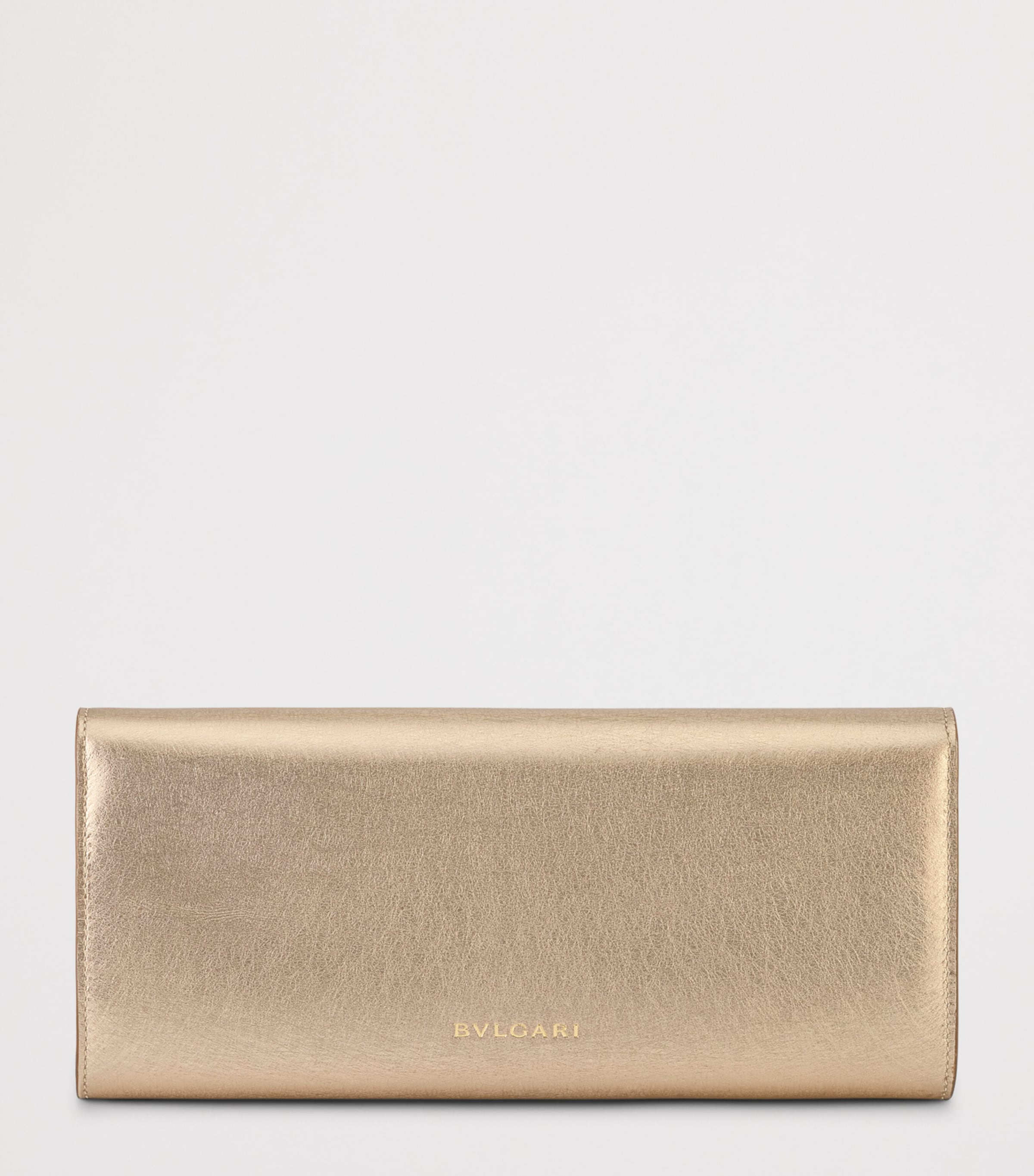 Bvlgari Leather Tubogas Cabochon Evening Clutch Bag Gold Image 5