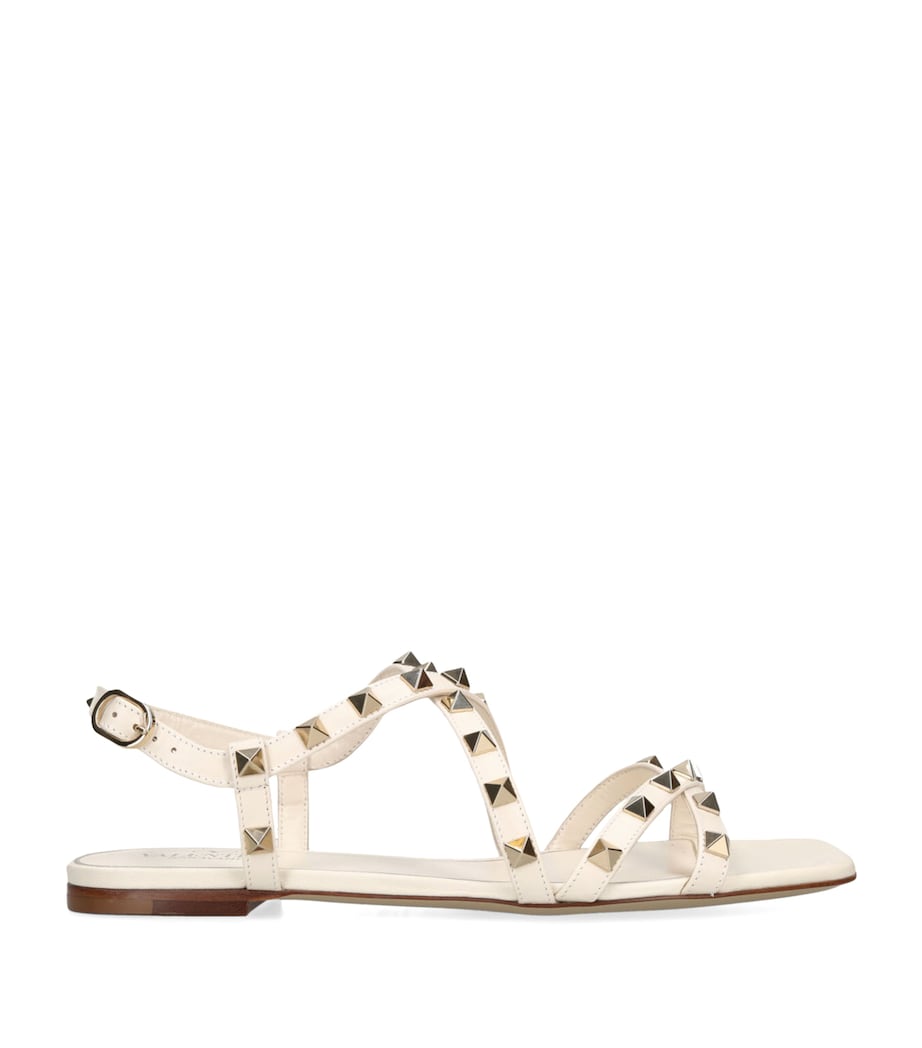 Leather Rockstud Sandals WINTER WHT Image 1