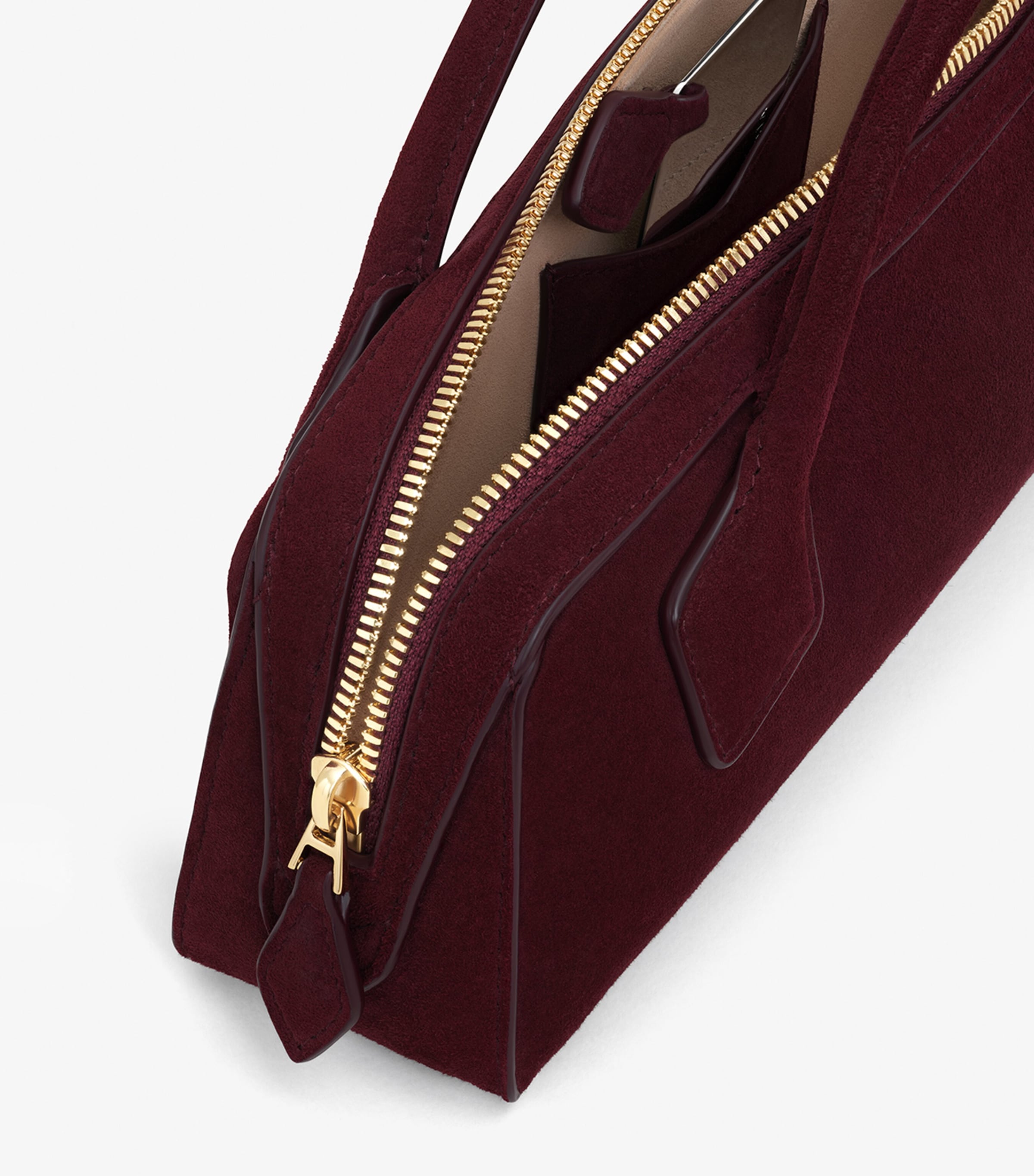 Alaïa Red Suede Le Teckel Top-Handle Bag | Harrods UK