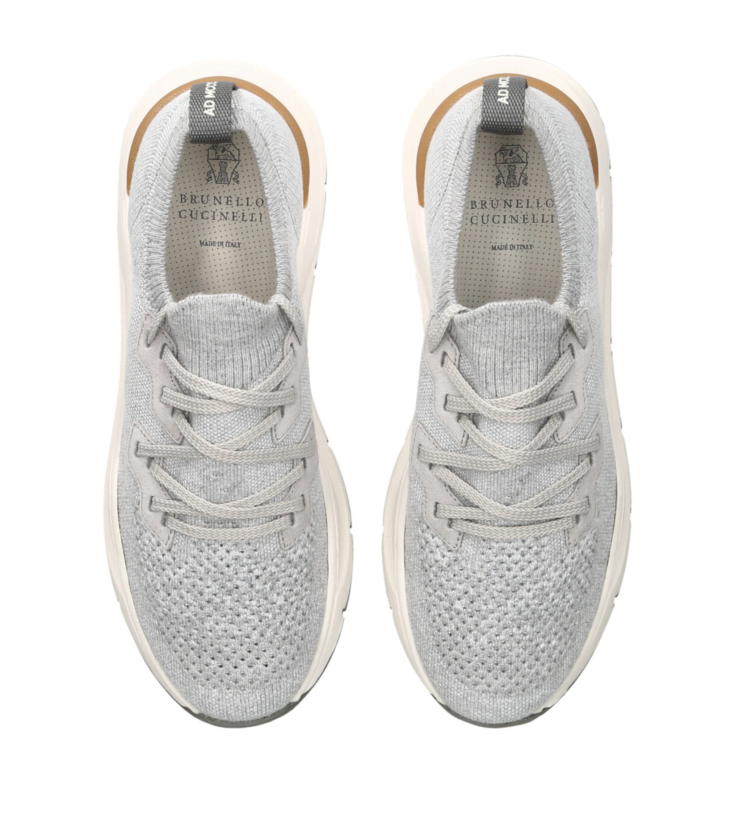 Brunello Cucinelli Kids Knitted Sneakers Grey Image 4