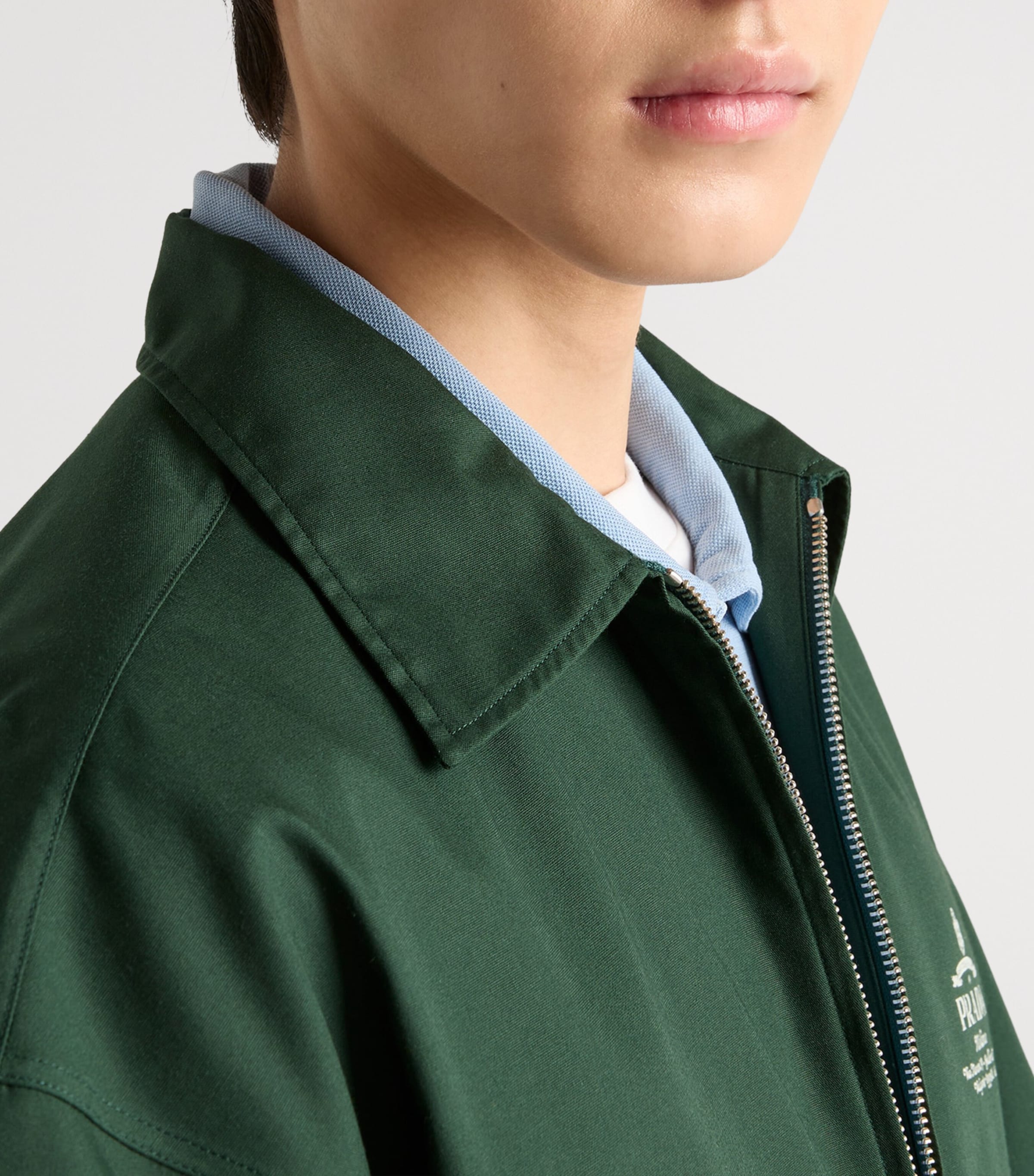 Prada Green Technical Cotton Short-Sleeve Shirt | Harrods MC