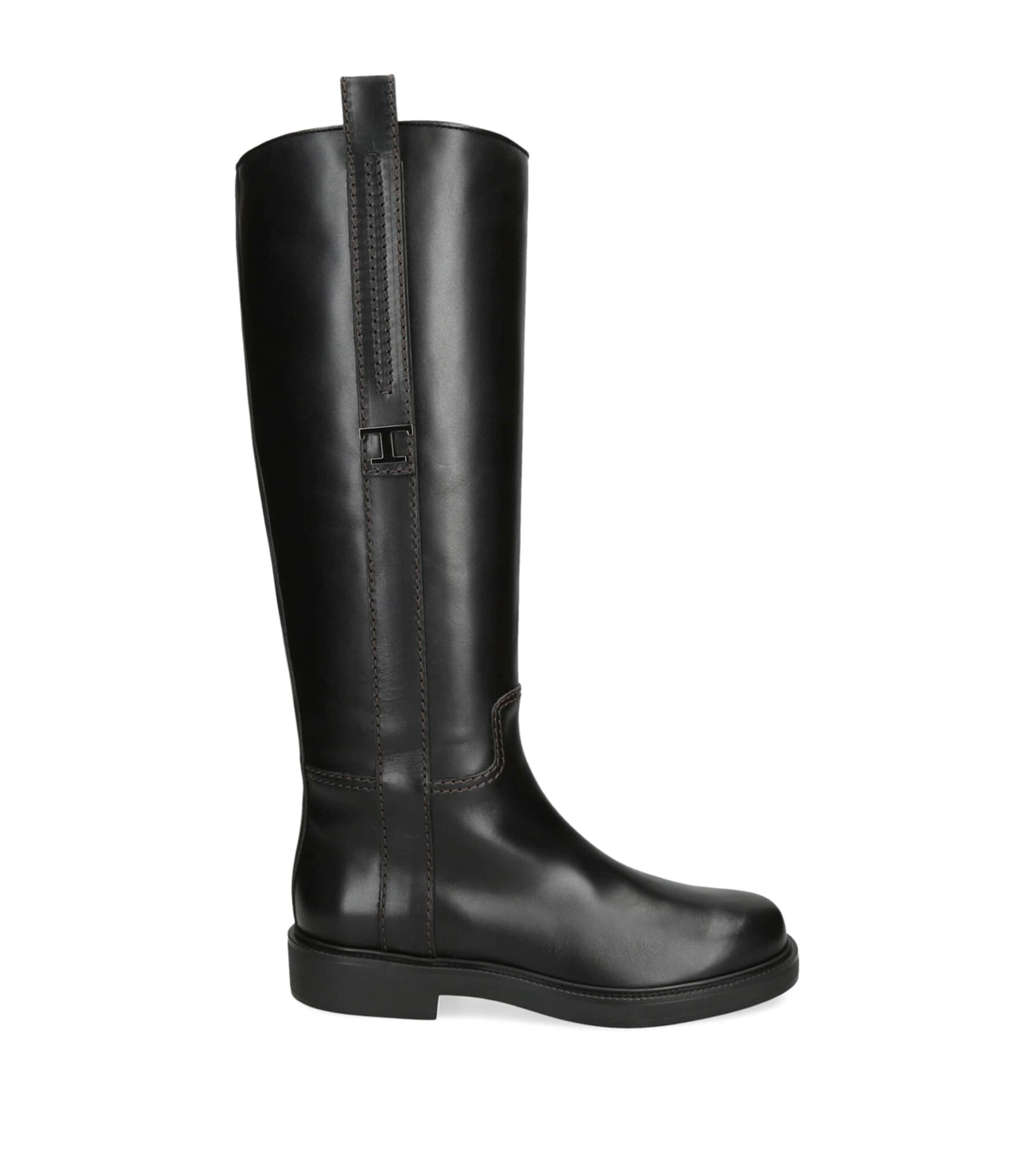 TOD'S LEATHER GOMMA STIVALE KNEE-HIGH BOOTS 30