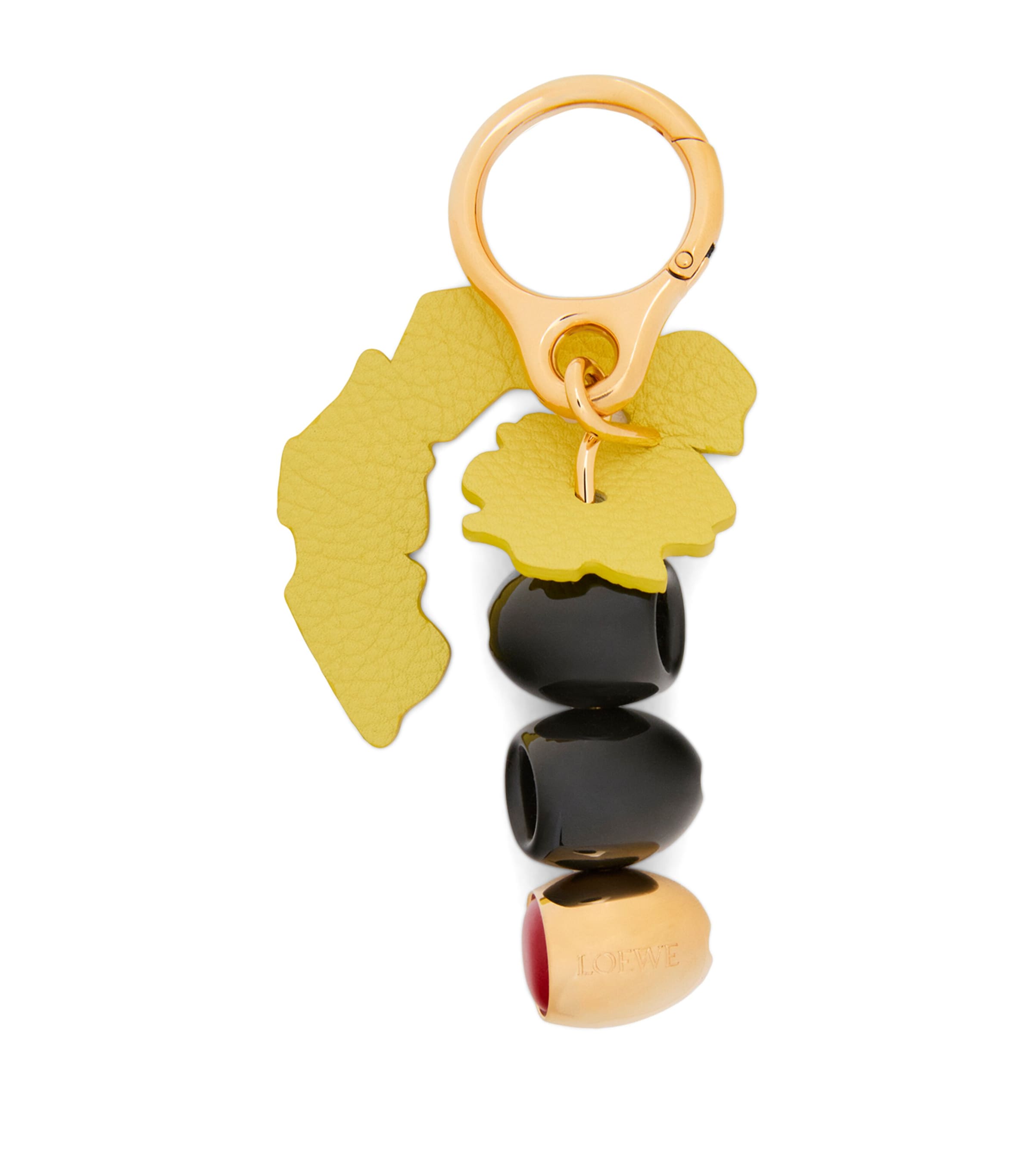 LOEWE LEATHER OLIVE BAG CHARM
