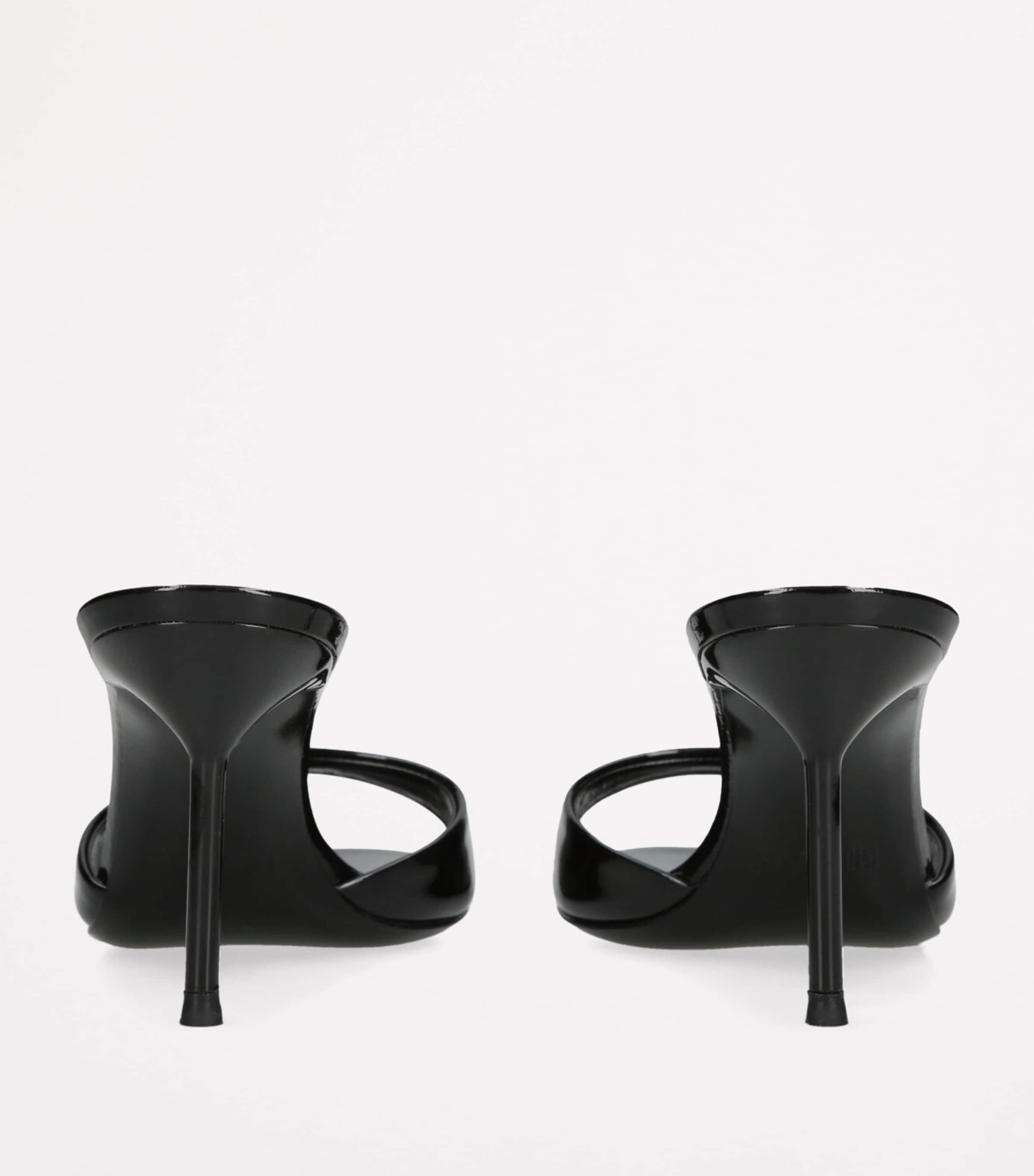 Patent Leather Lidia Mules 70 BLACK Image 2