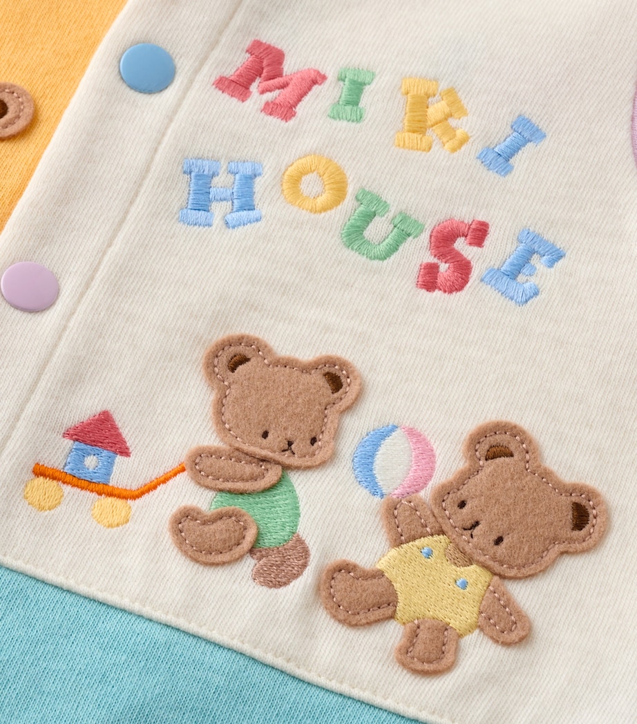 Miki House Cotton Embroidered Playsuit (6-24 Months) Image 4