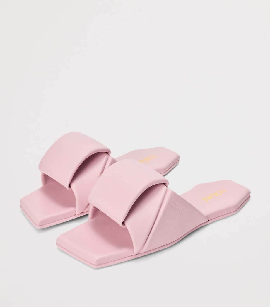 LOEWE Leather Origami Slides Crystal Pink Image 3