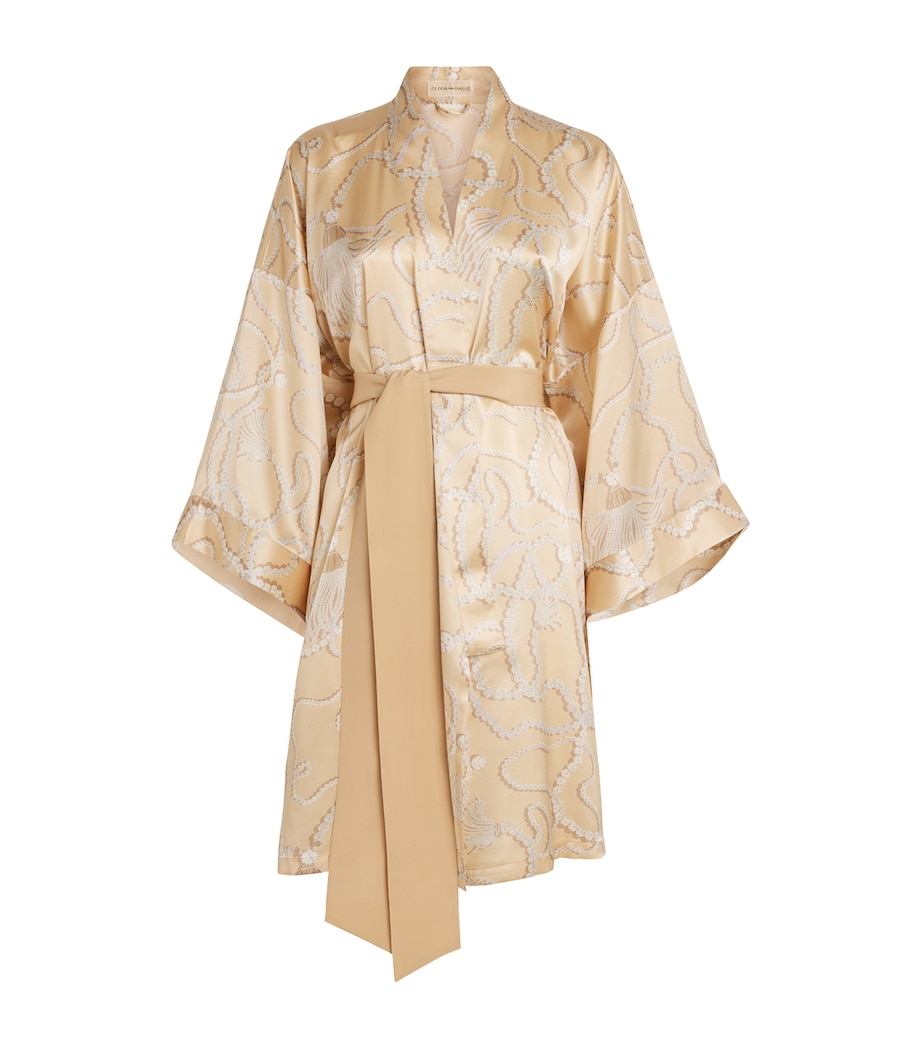 Silk Pearl Print Mimi Robe 25 PEARL Image 1