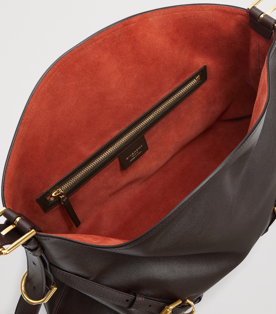 Medium Leather Voyou Top-Handle Bag CHOCOLATE Image 5