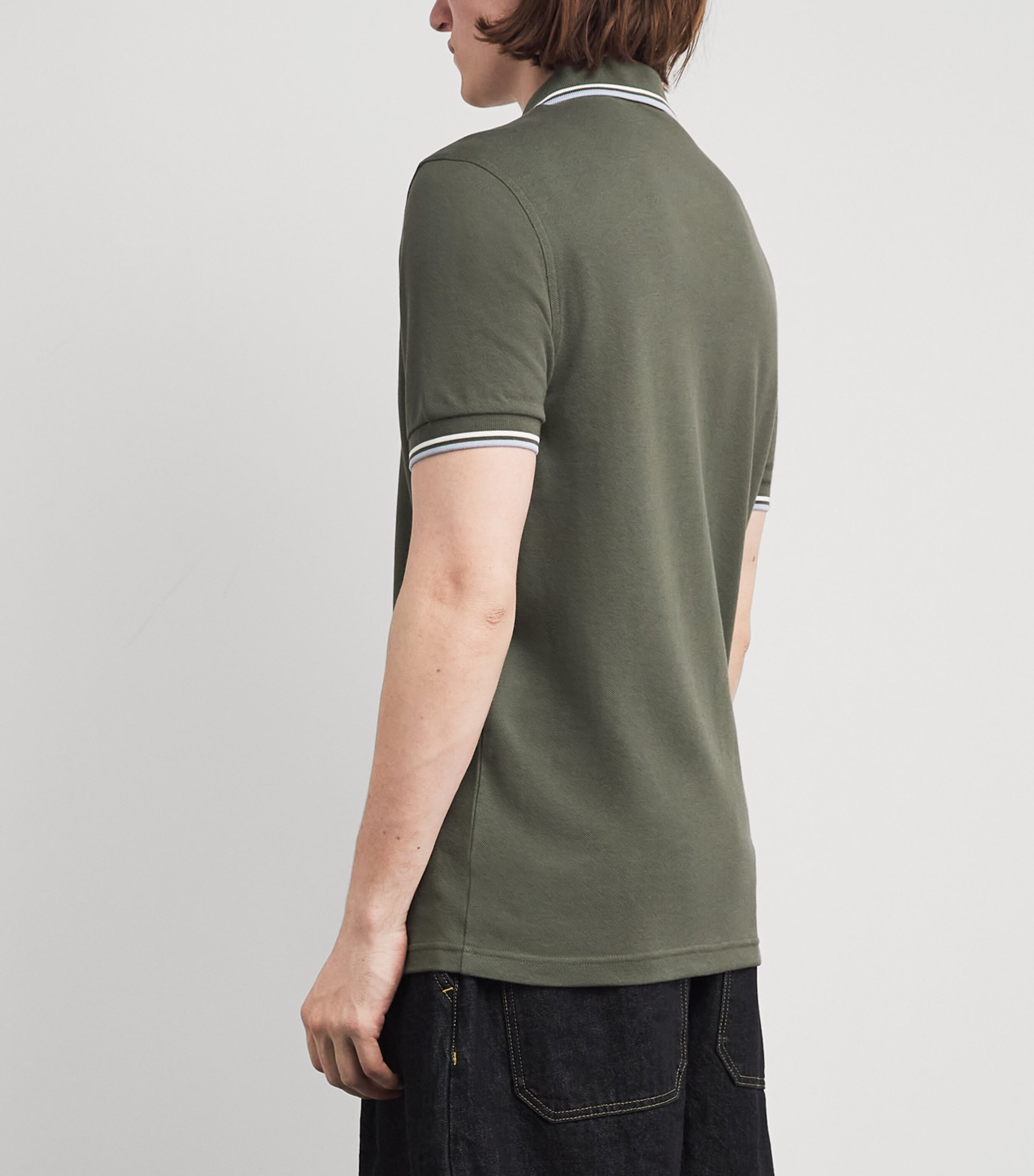 Fred Perry Mens Cotton Twin Tipped Polo Shirt Laurel Wreath Gr Image 5