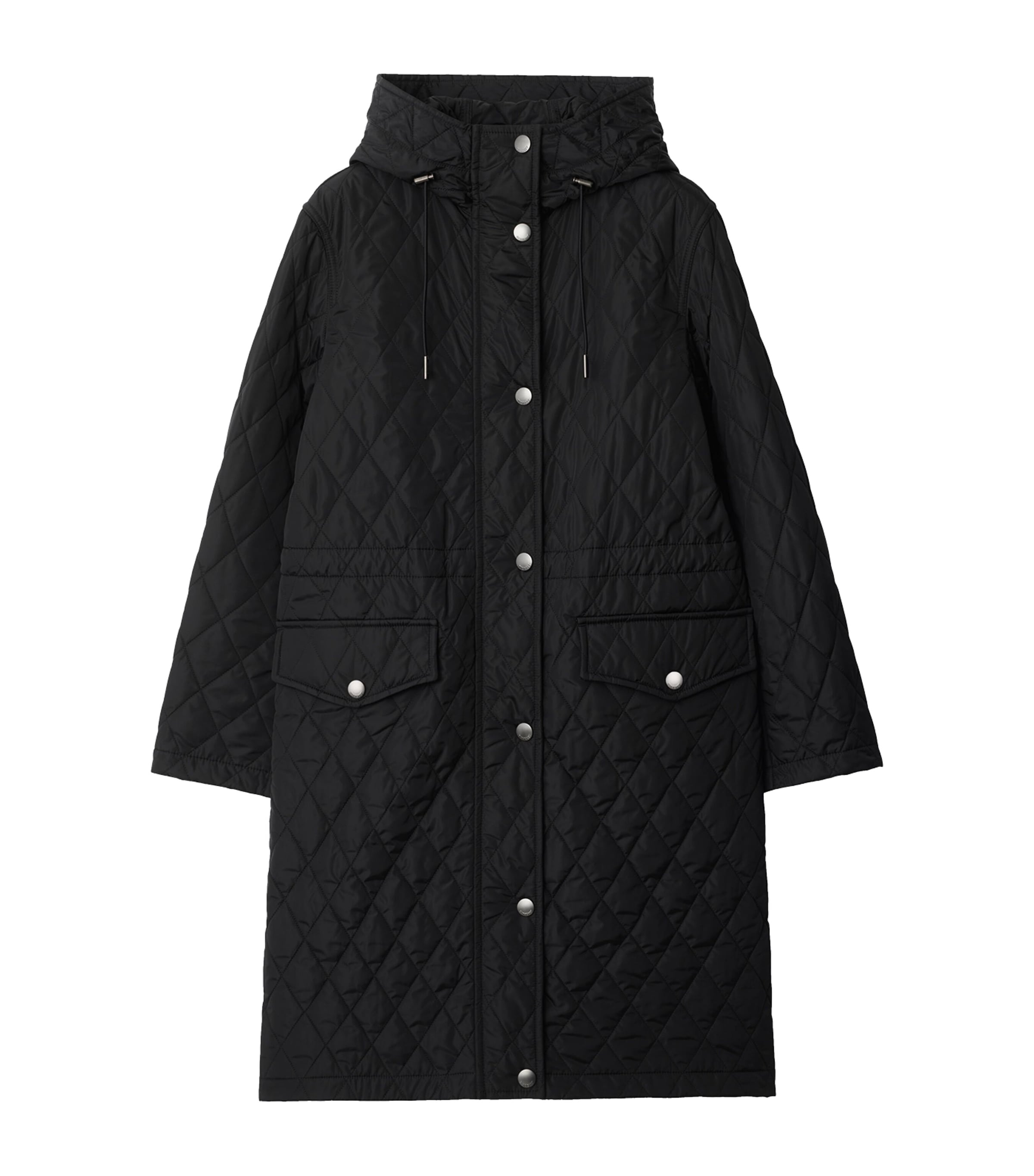 Burberry Nylon Quilted Hooded Parka In Multi